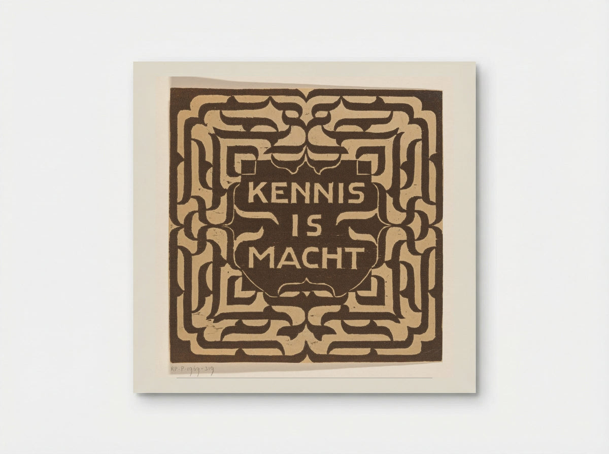 Kennis is macht - Carel Adolph Lion Cachet - Poster