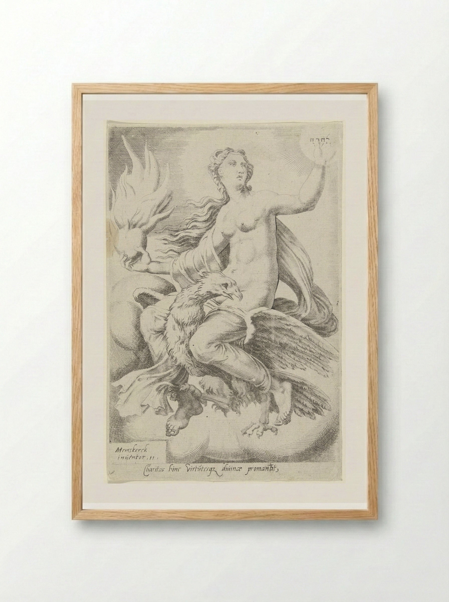 Kennis van God brengt liefdadigheid voort - Dirck Volckertsz. Coornhert - Framed Print Wood
