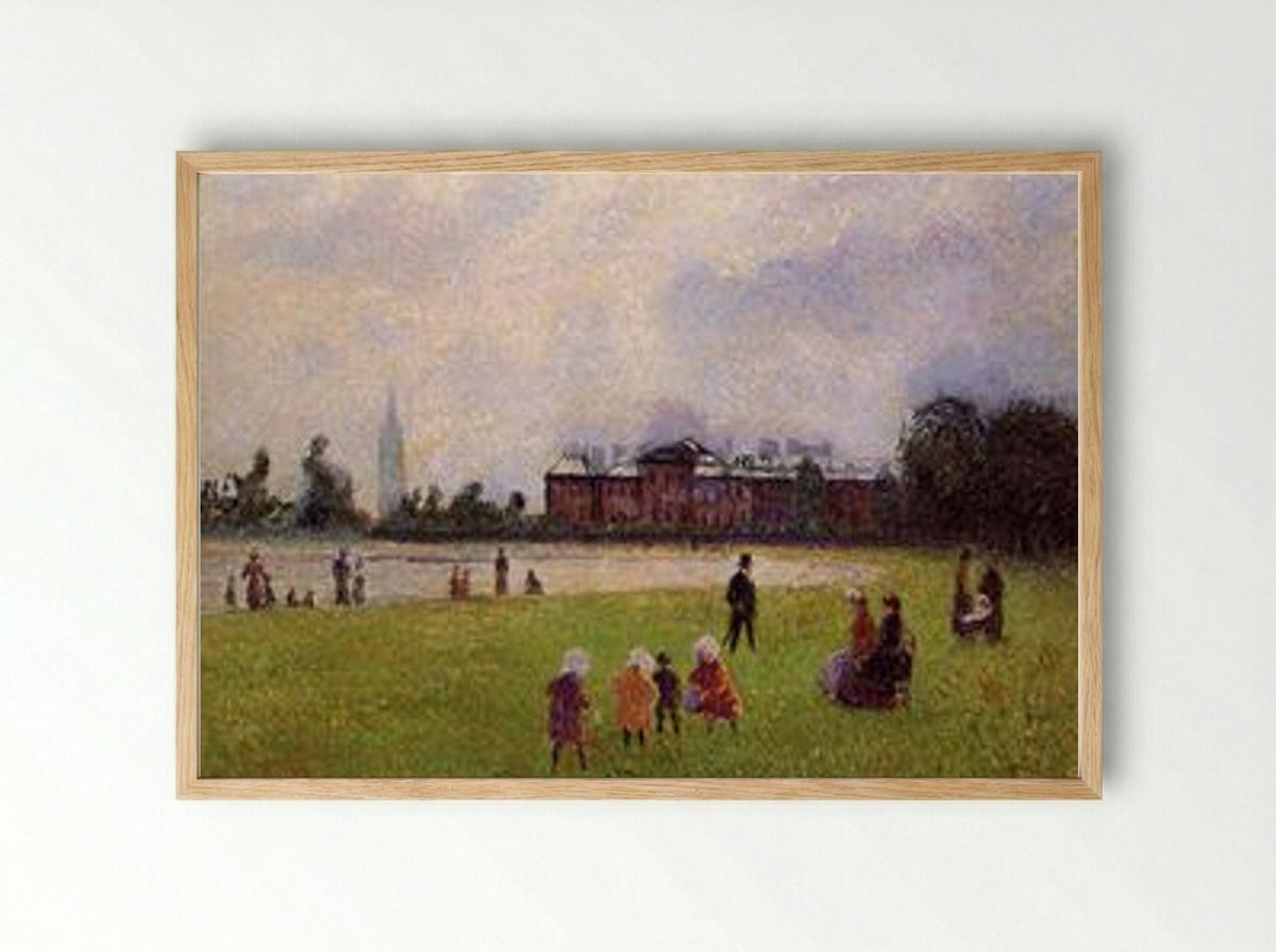 Kensington Gardens - Camille Pissarro - Framed Print Wood