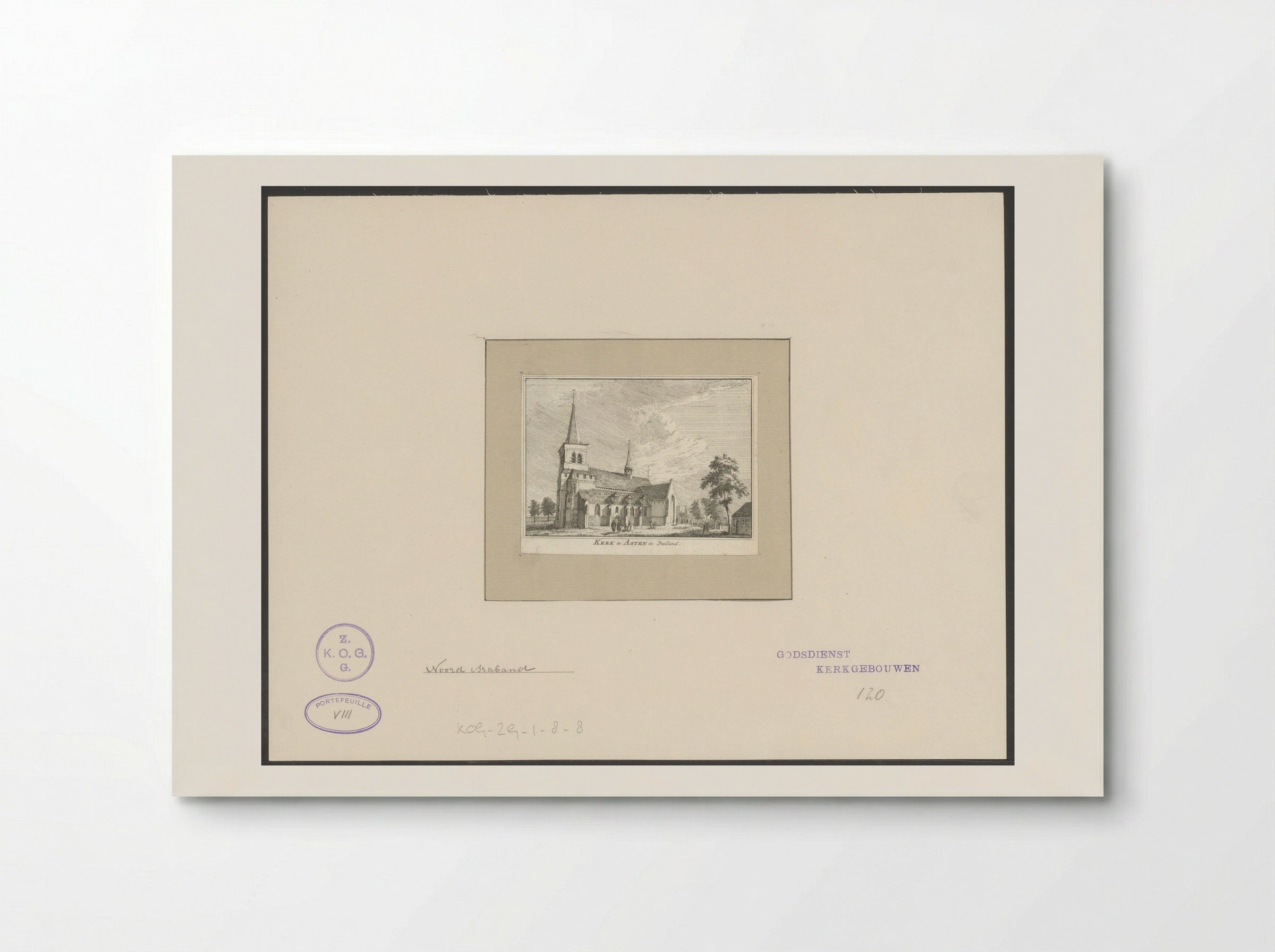 Kerk te Asten in Peelland - Hendrik Spilman - Poster