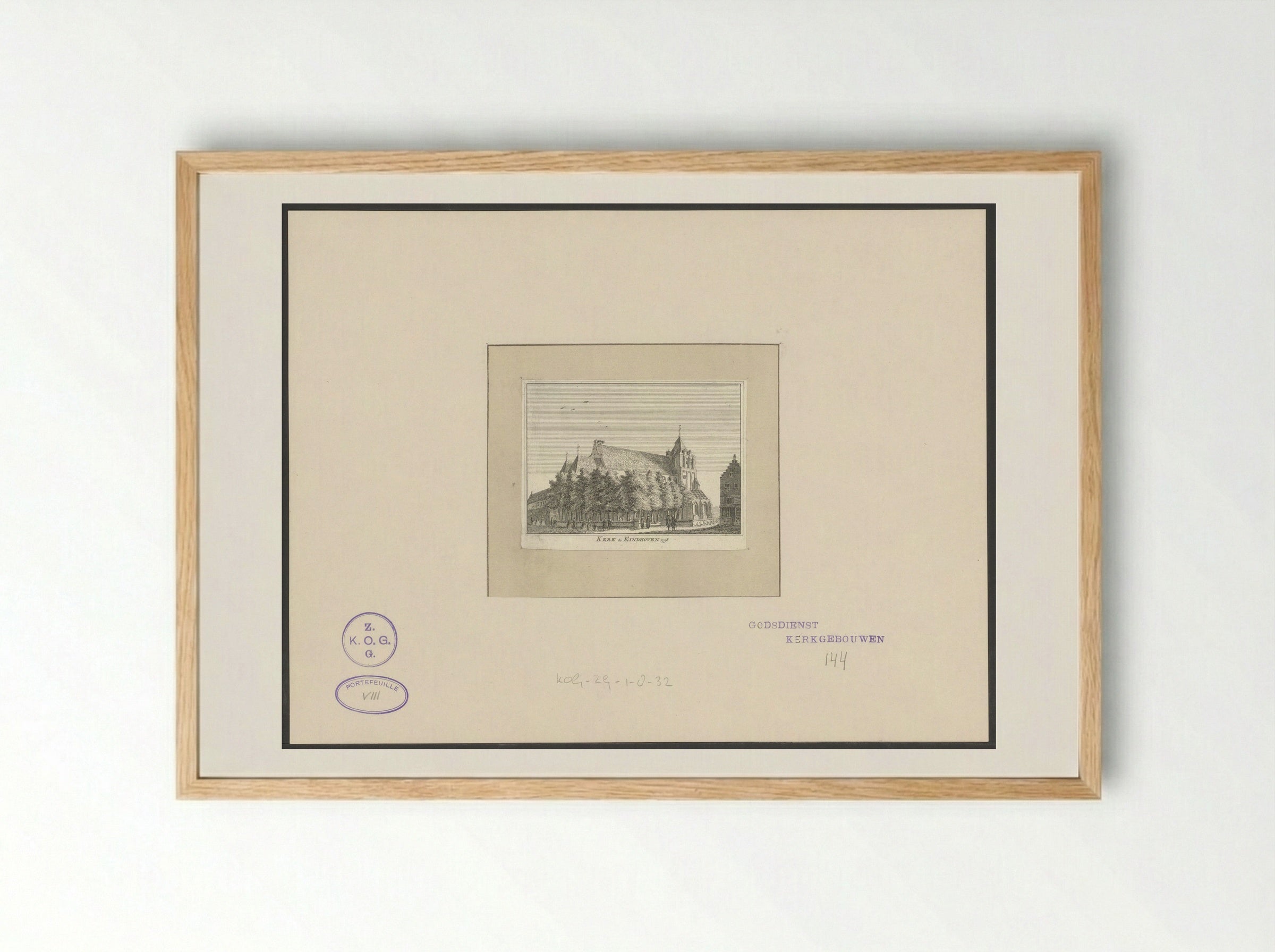 Kerk te Eindhoven - Hendrik Spilman - Framed Print Wood