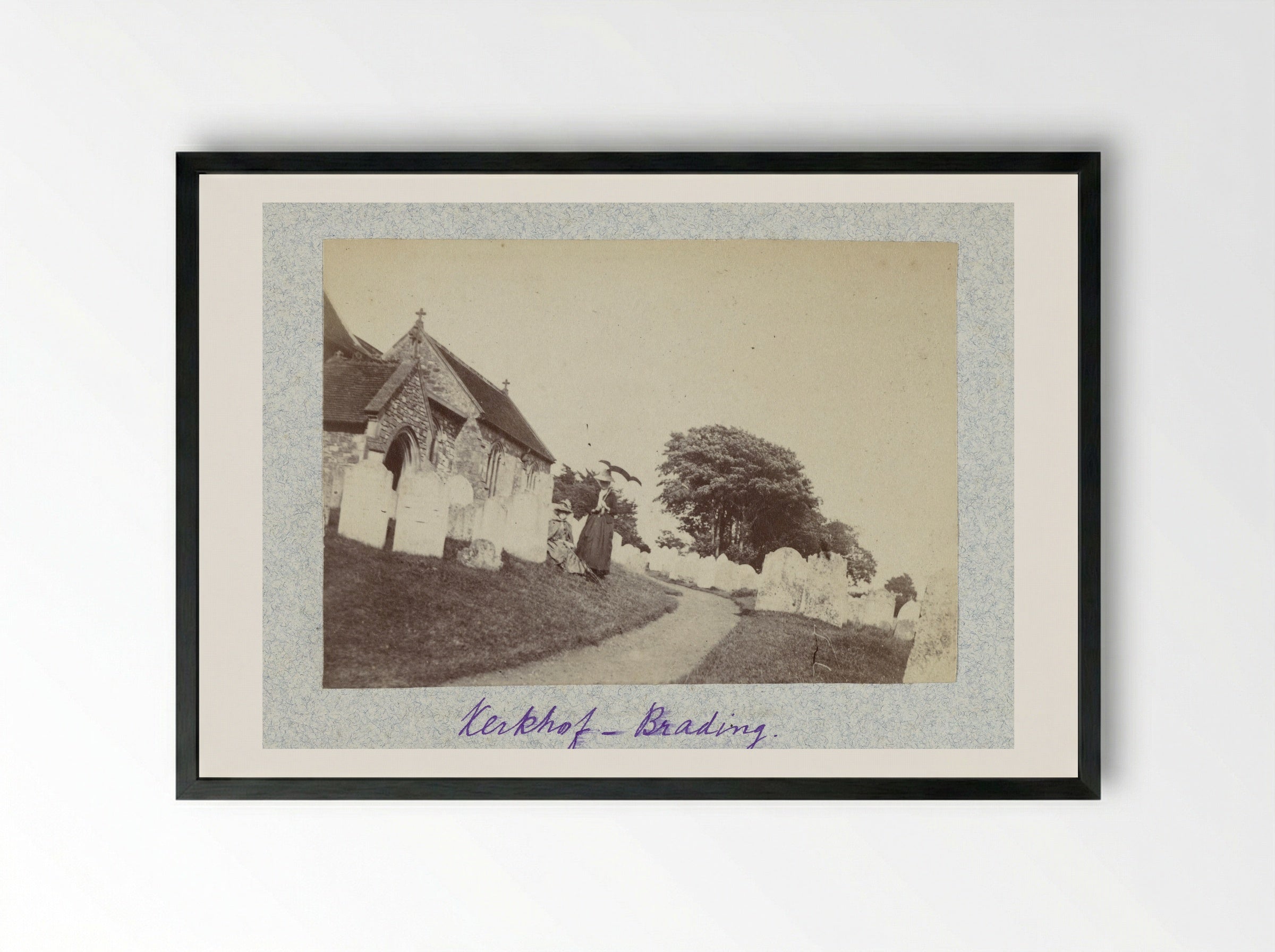 Kerkhof van Saint Mary the Virgin te Brading - Henry Pauw van Wieldrecht - Framed Print Black