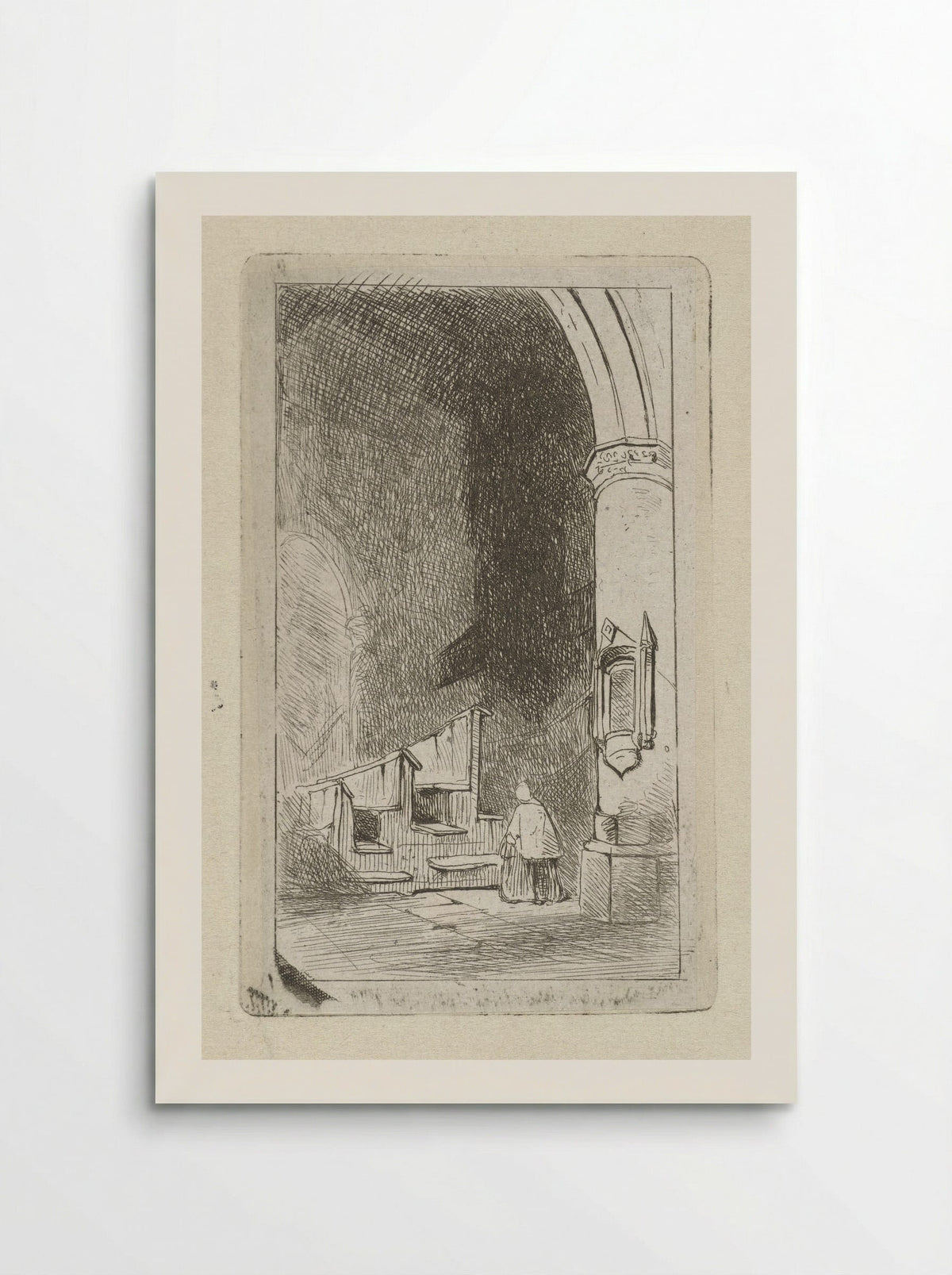 Kerkinterieur - Jan Diederikus Kruseman - Poster