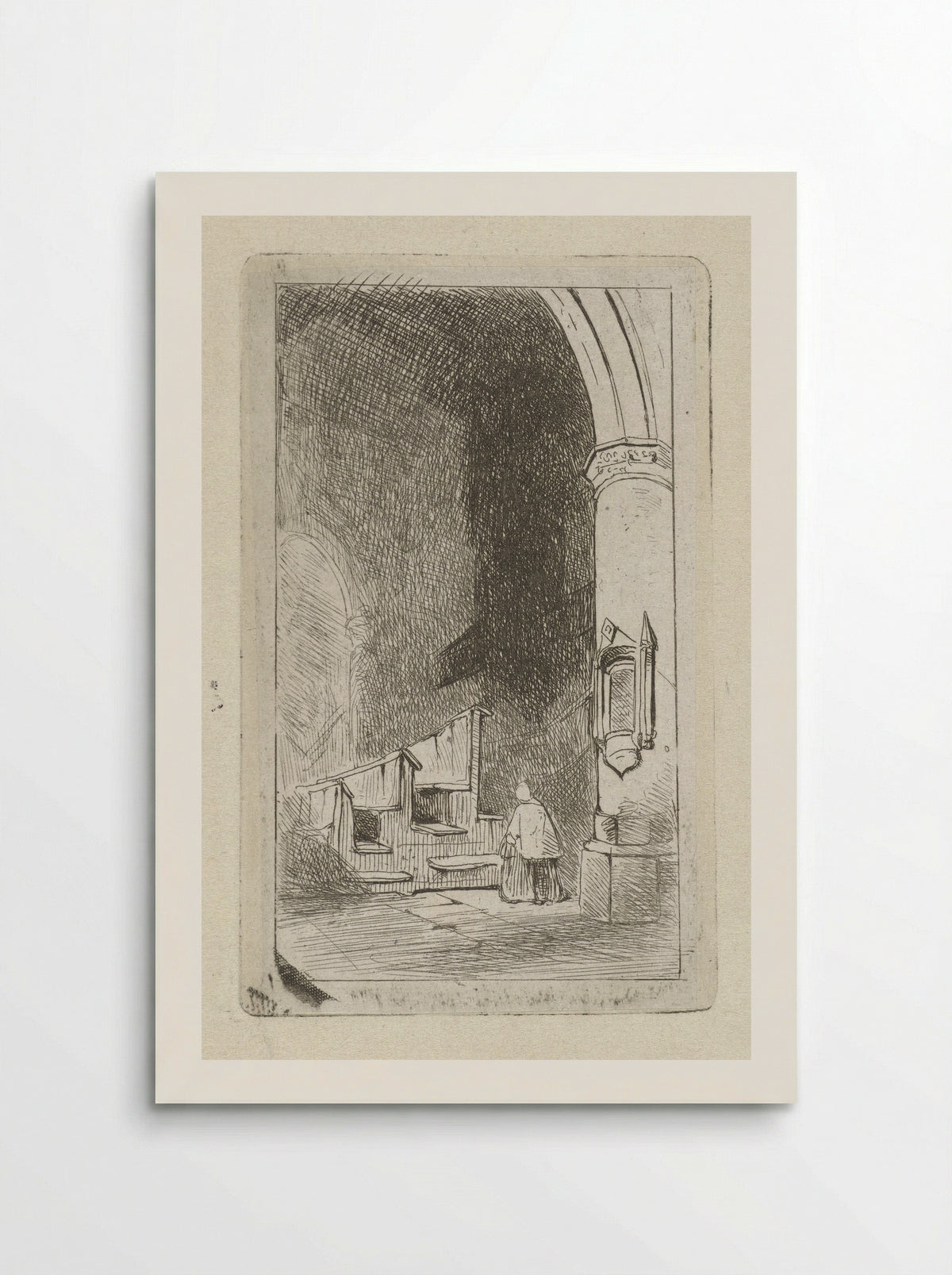 Kerkinterieur - Jan Diederikus Kruseman - Poster