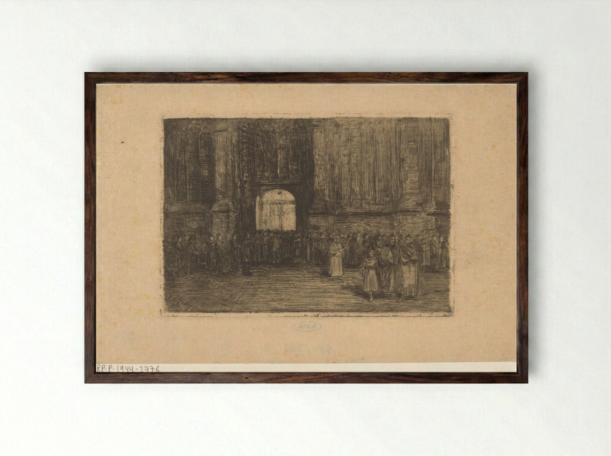 Kerkportaal - Antoon Derkinderen - Framed Print Dark Wood
