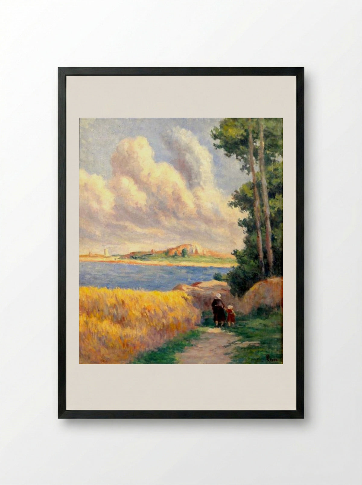 Kermouster, The Way - Maximilien Luce - Framed Print Black