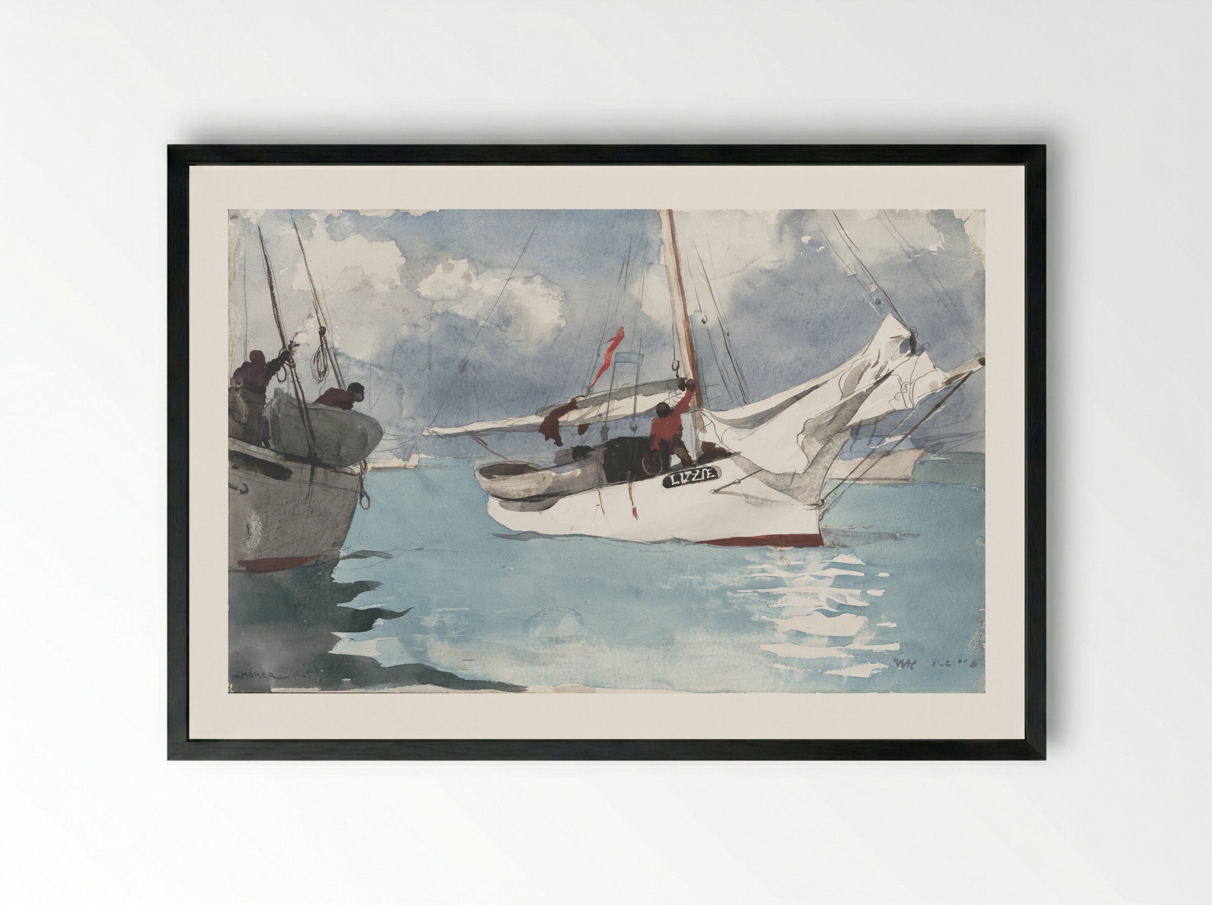 Key West - Winslow Homer - Framed Print Black