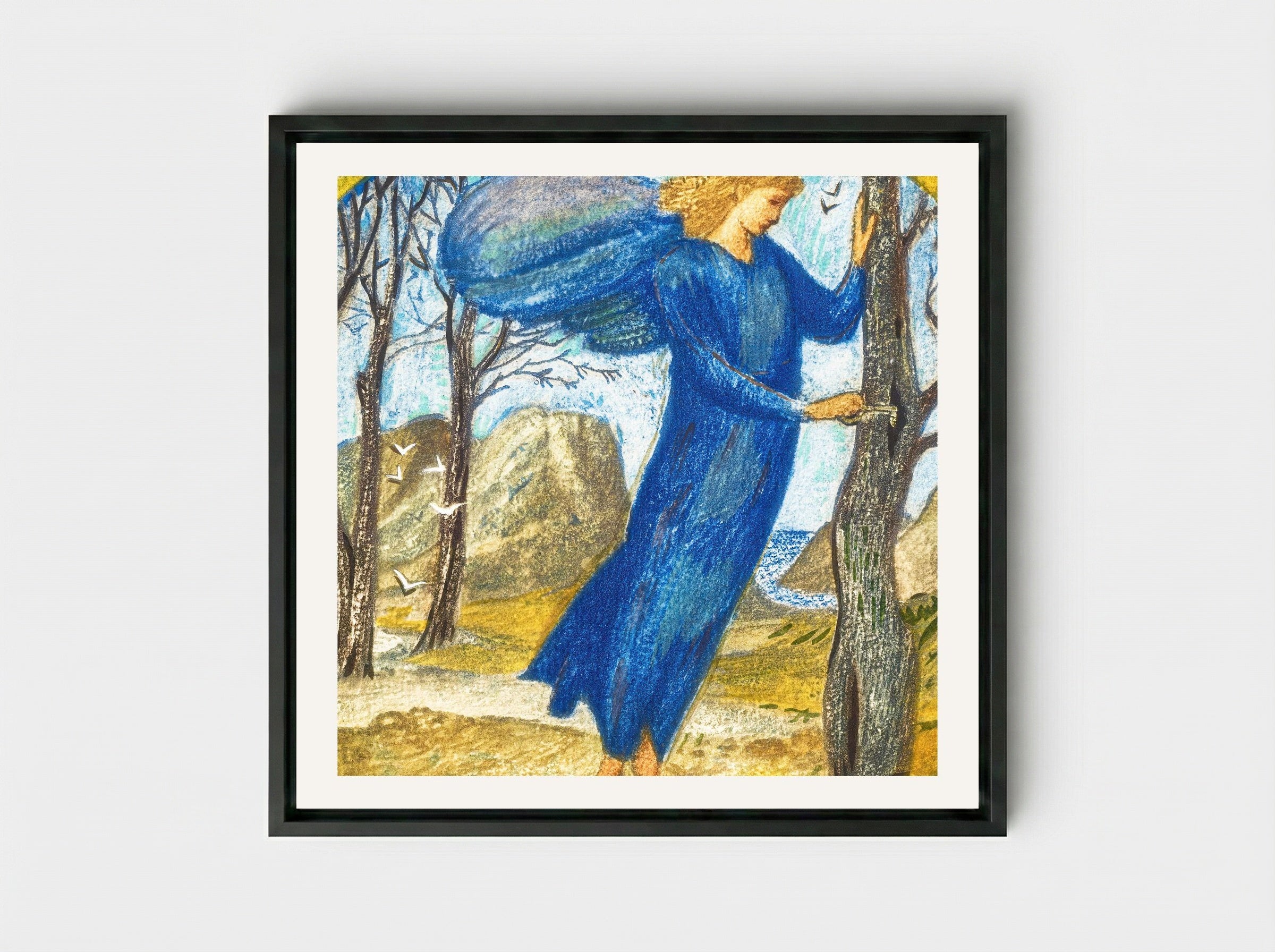 Key of Spring - Edward Burne-Jones - Framed Canvas Black