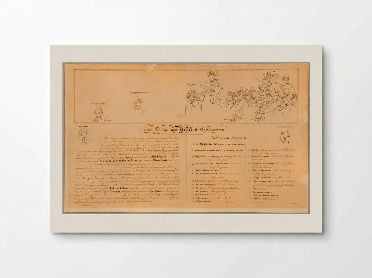 Key to the Siege and Relief of Gibraltar - James Ward - Poster