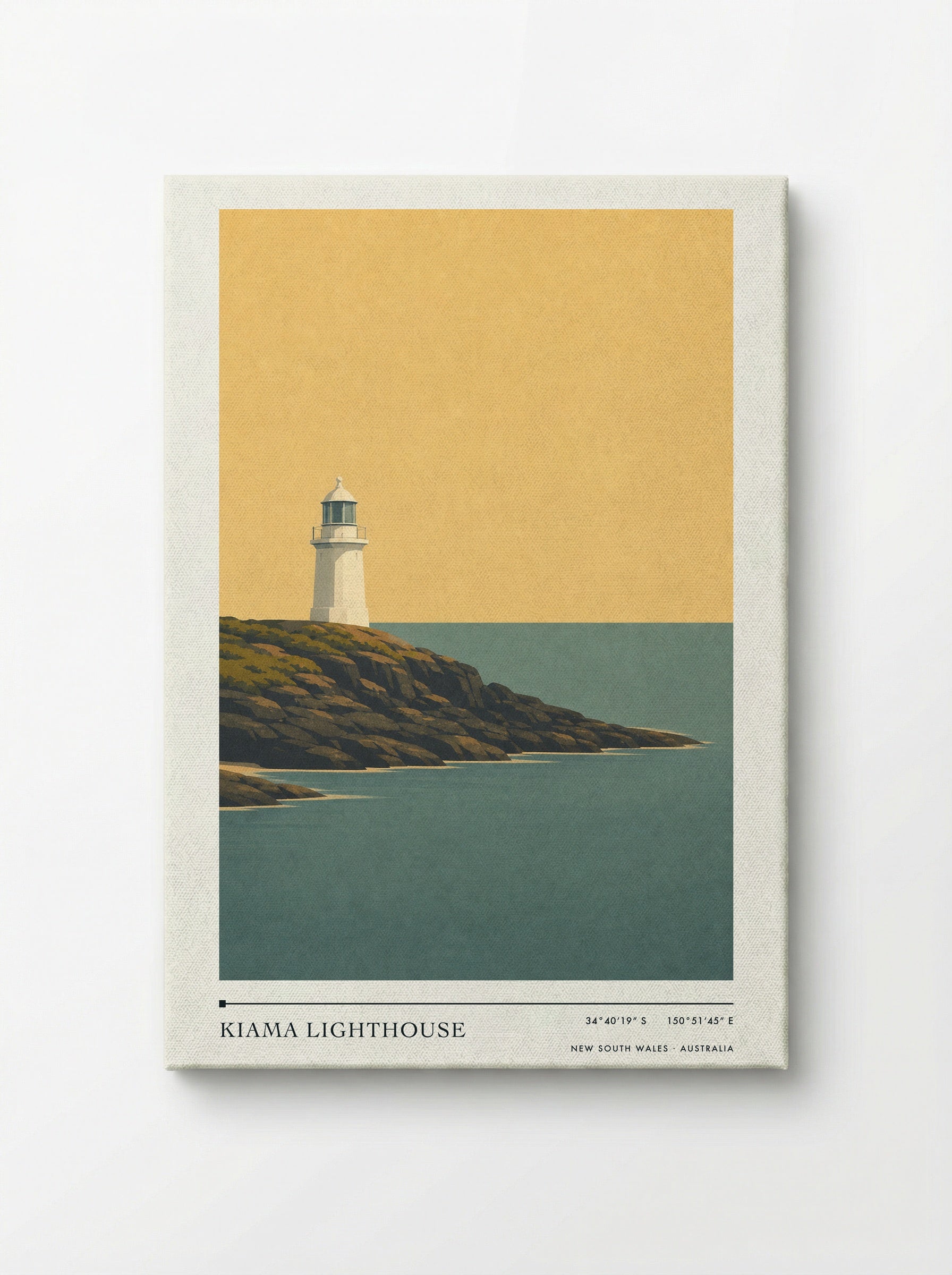 Kiama Lighthouse Travel Poster Artwork - Canvas