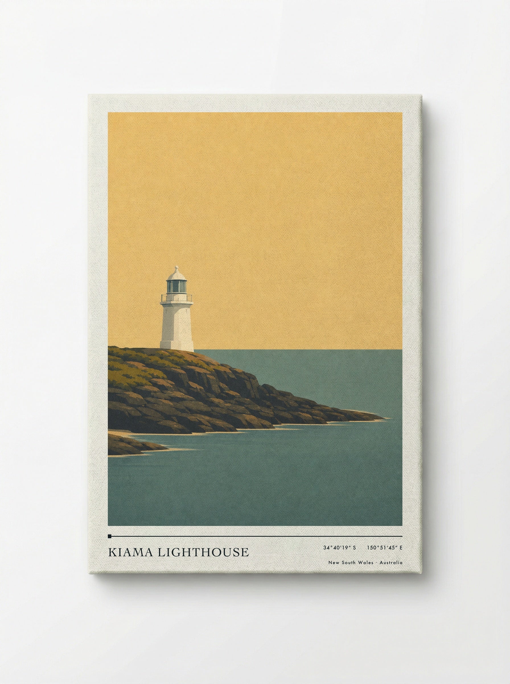 Kiama Lighthouse Travel Poster Artwork - Canvas