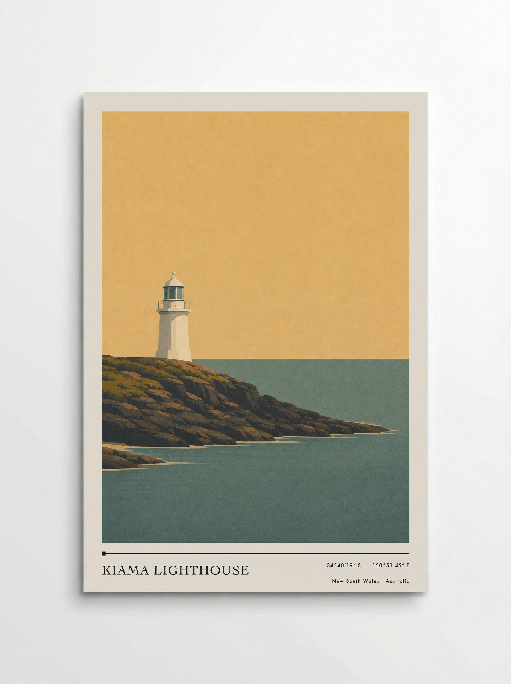 Kiama Lighthouse Travel Poster Artwork - Poster
