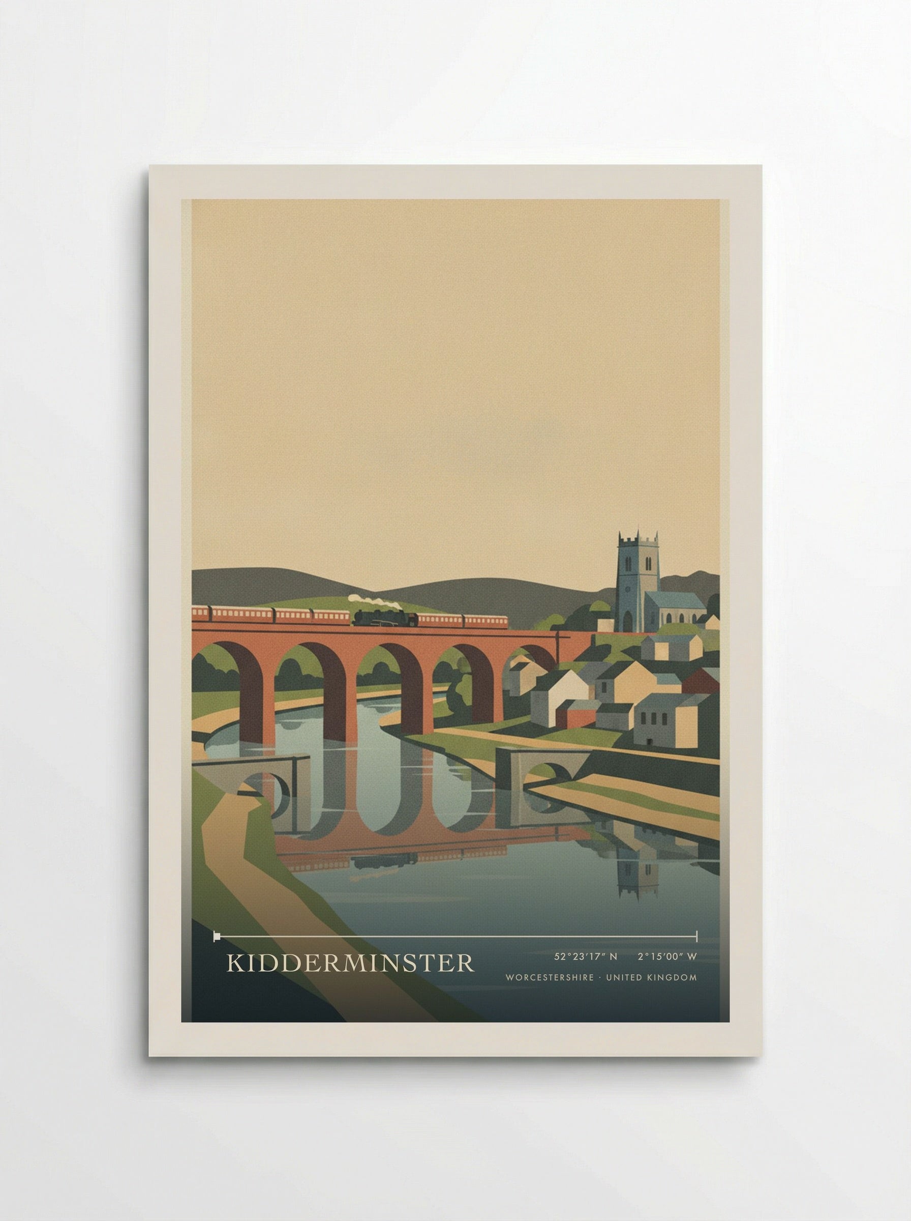 Kidderminster Worcestershire United Kingdom Travel Poster - Poster