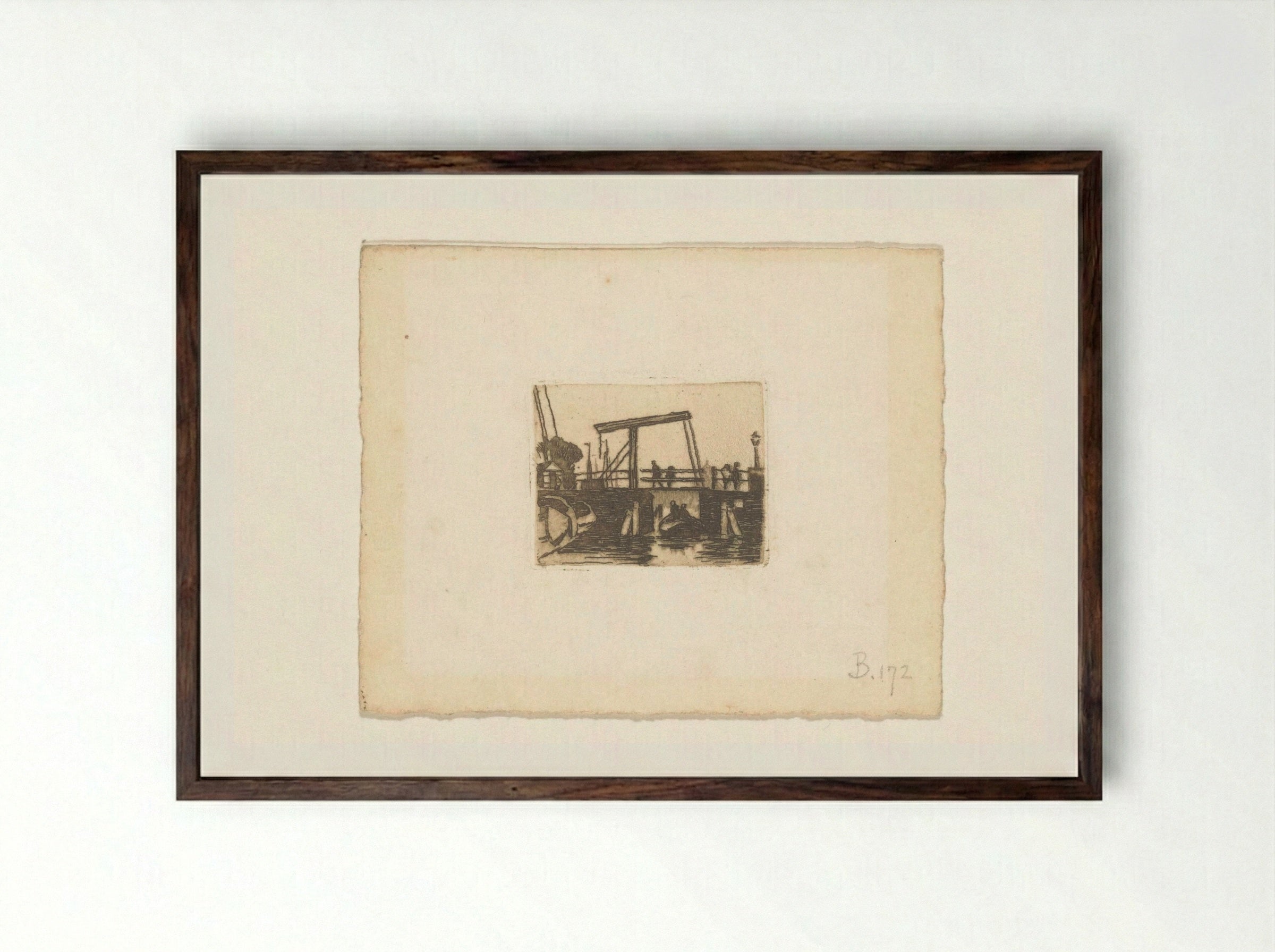 Kikkerbilsluis in Amsterdam - Willem Witsen - Framed Print Dark Wood
