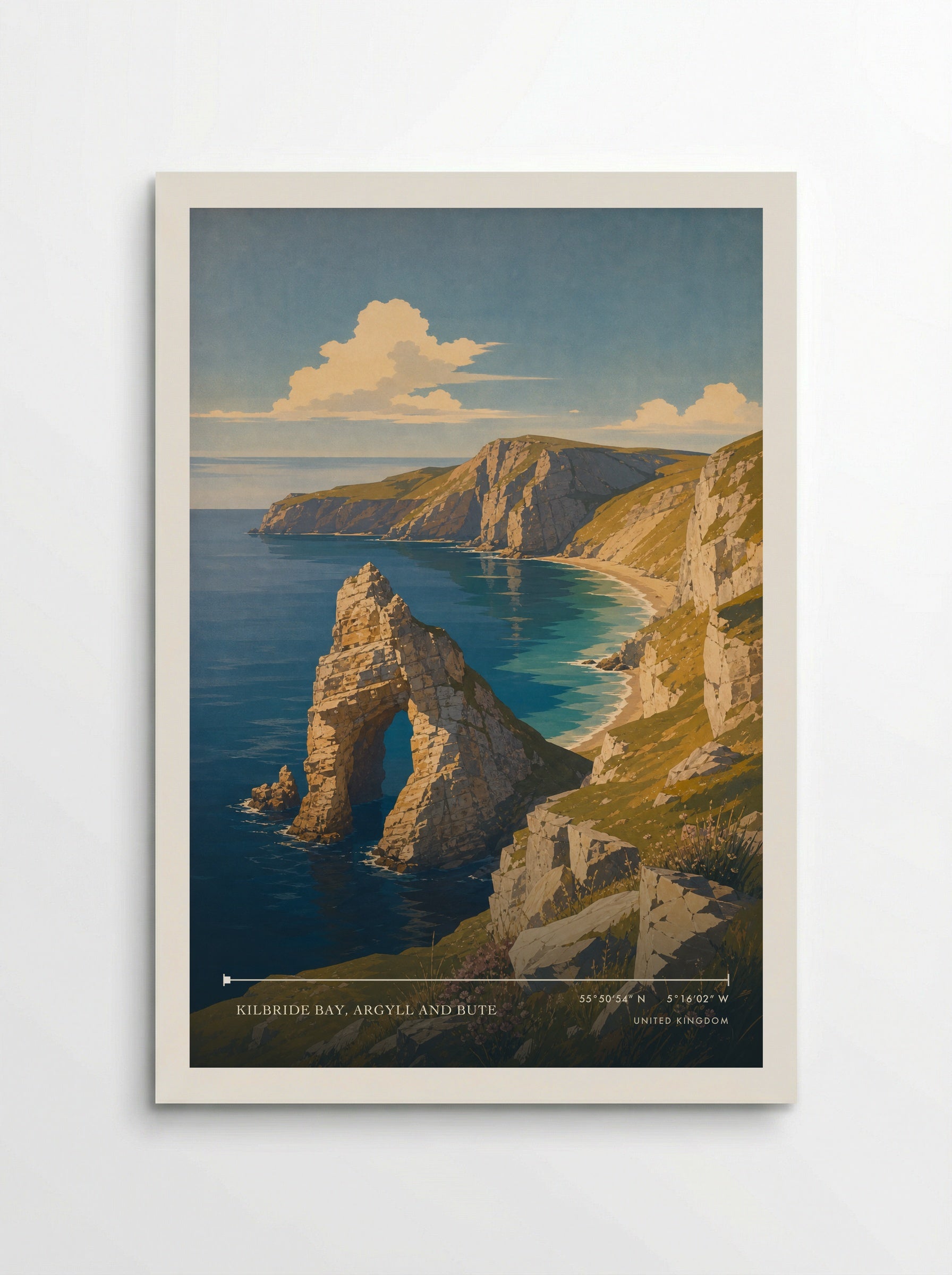Kilbride Bay, Argyll and Bute United Kingdom Travel Poster - Poster