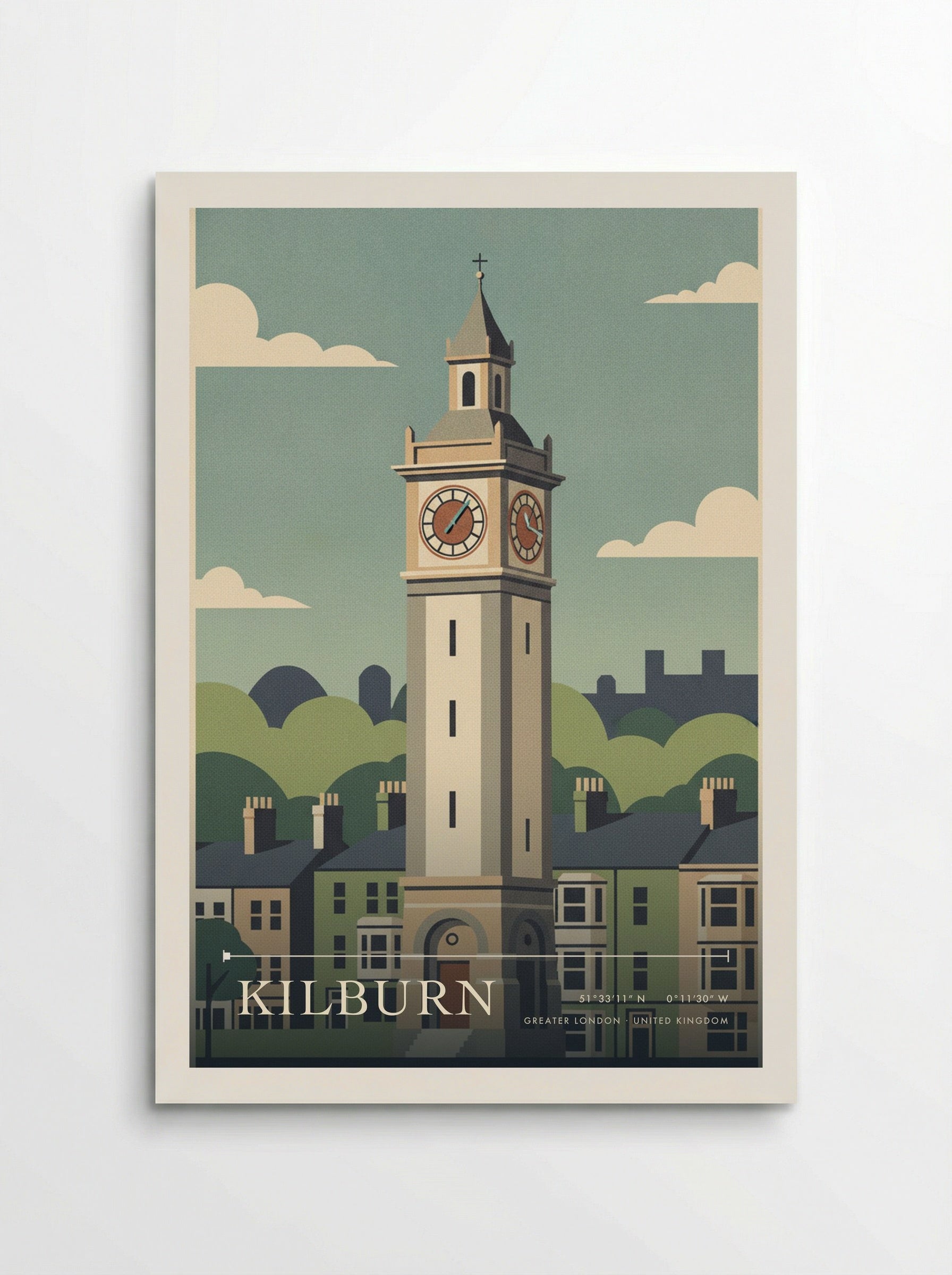 Kilburn Greater London United Kingdom Travel Poster - Poster