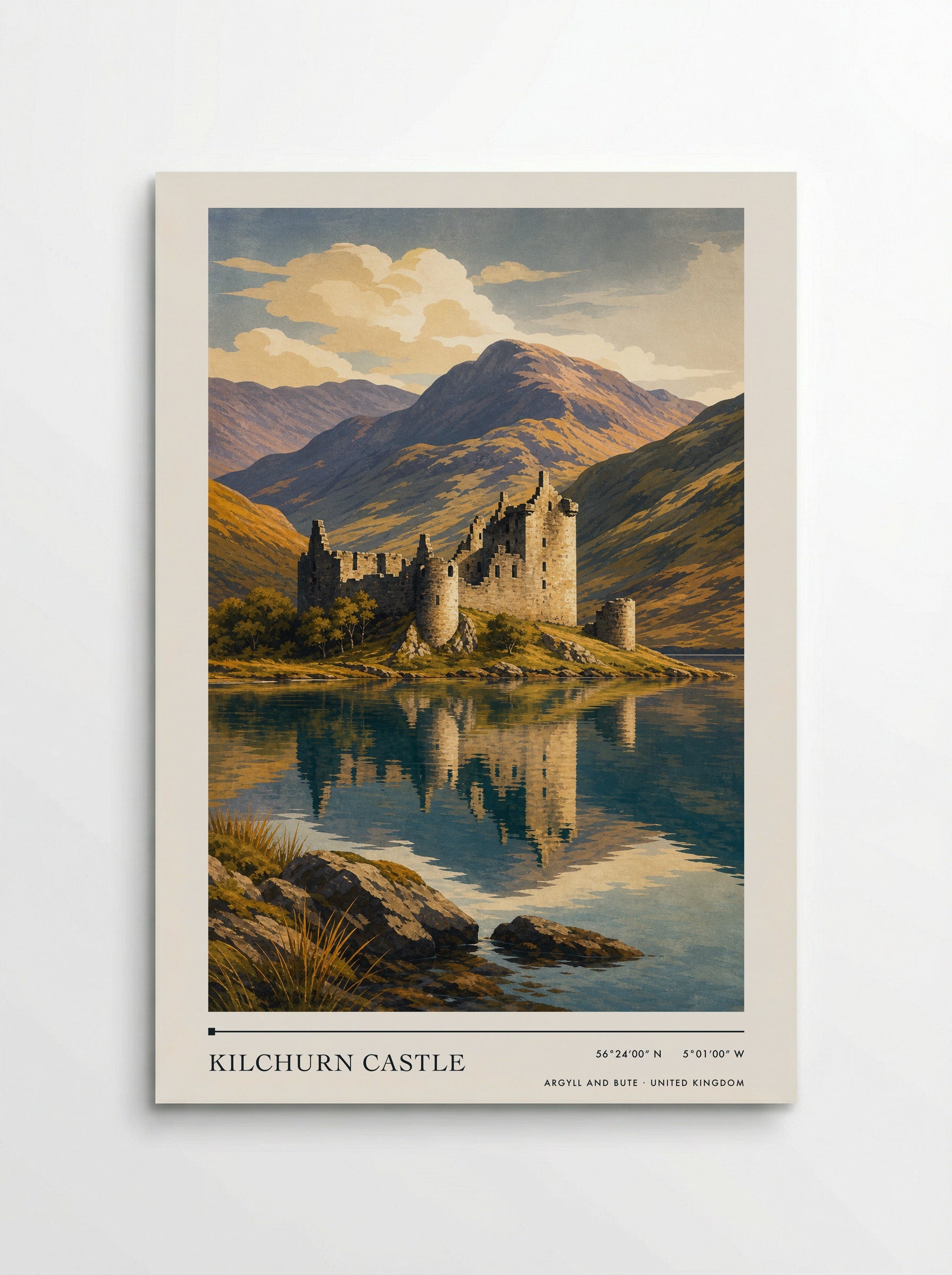 Kilchurn Castle Argyll and Bute United Kingdom Travel Poster - Poster
