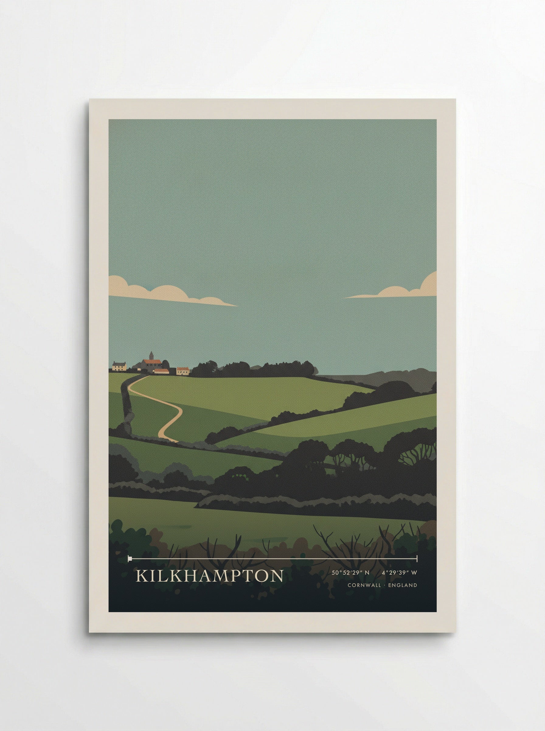 Kilkhampton Cornwall England Travel Poster - Poster