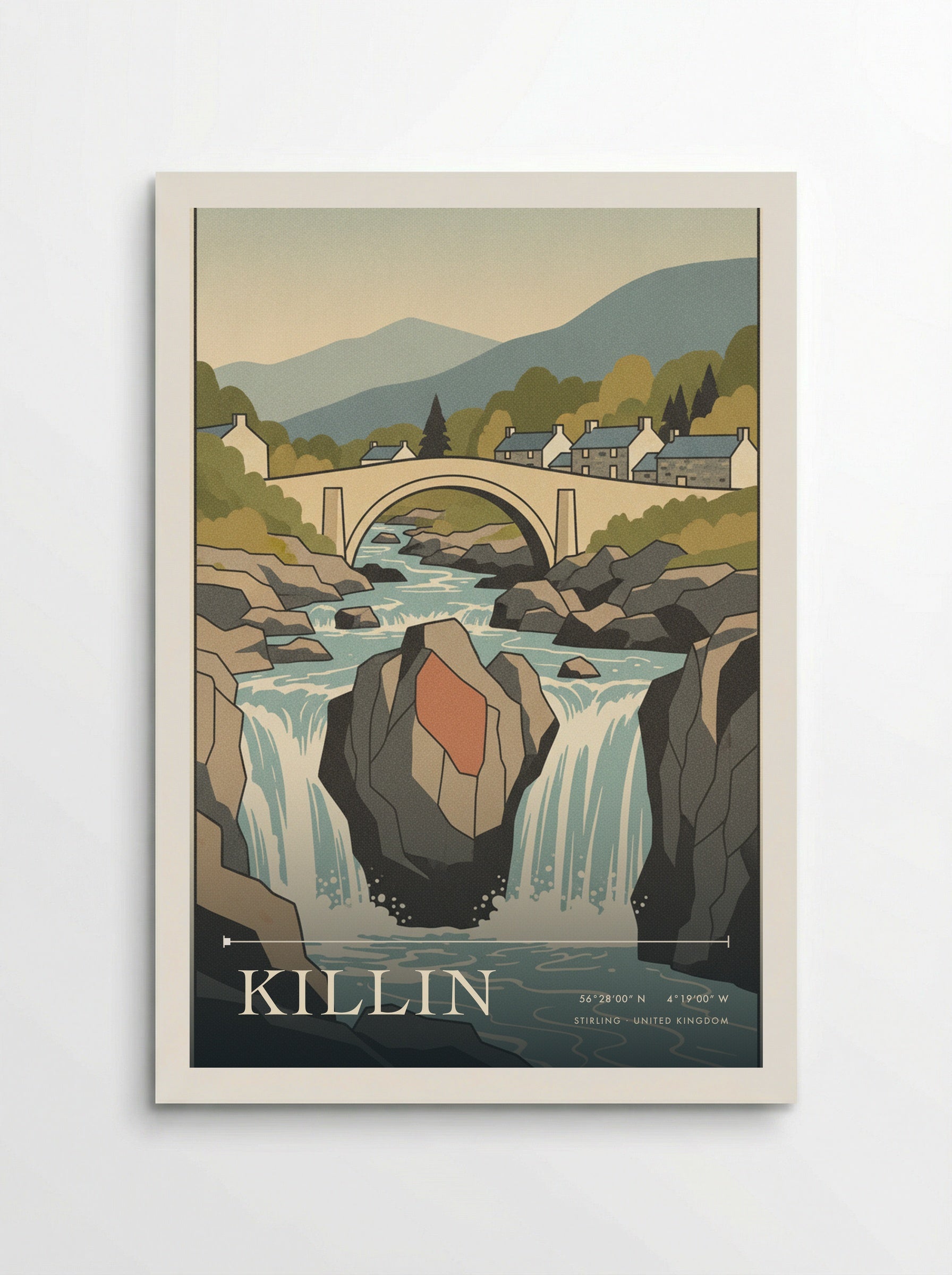 Killin Stirling United Kingdom Travel Poster - Poster