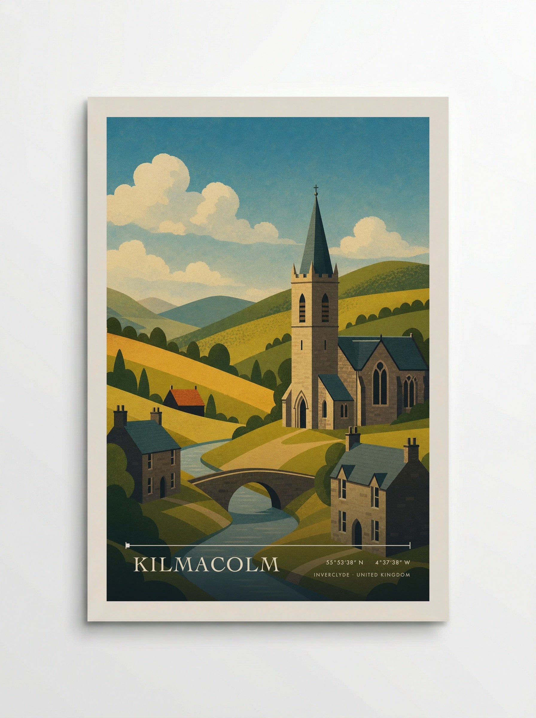 Kilmacolm Inverclyde United Kingdom Travel Poster - Poster