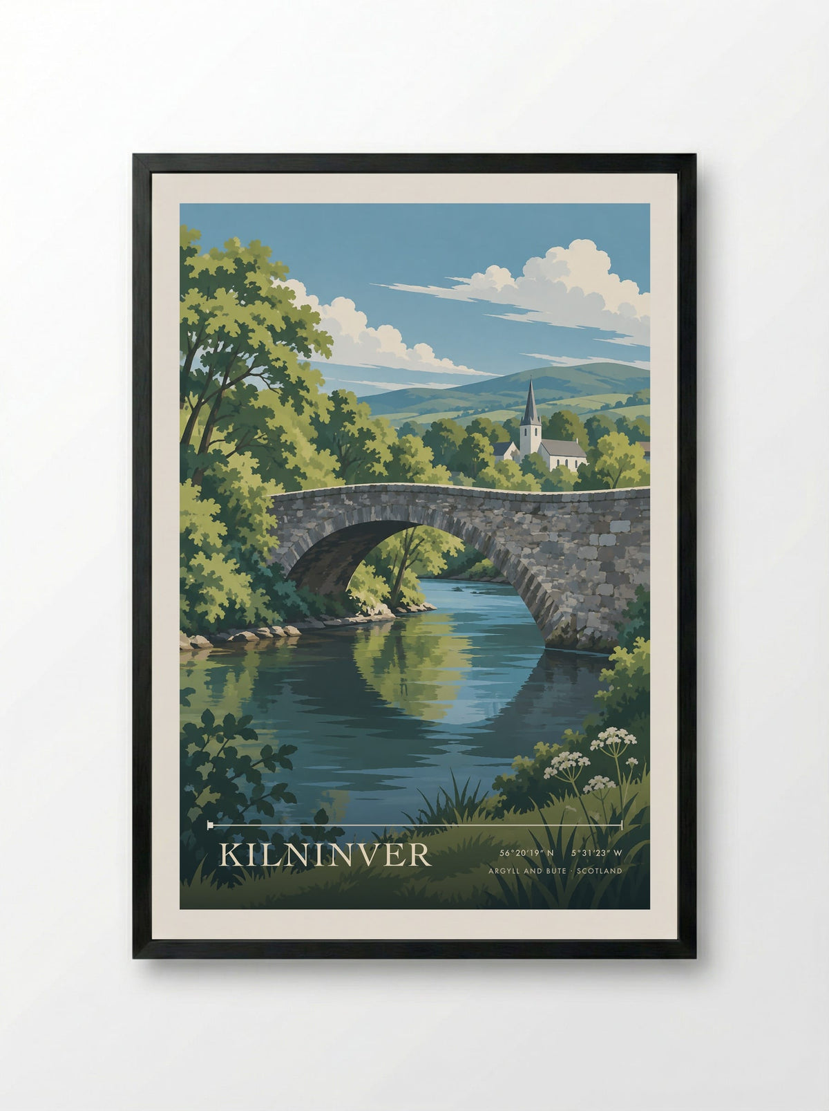 Kilninver, Argyll and Bute | Travel Poster - Framed Print Black