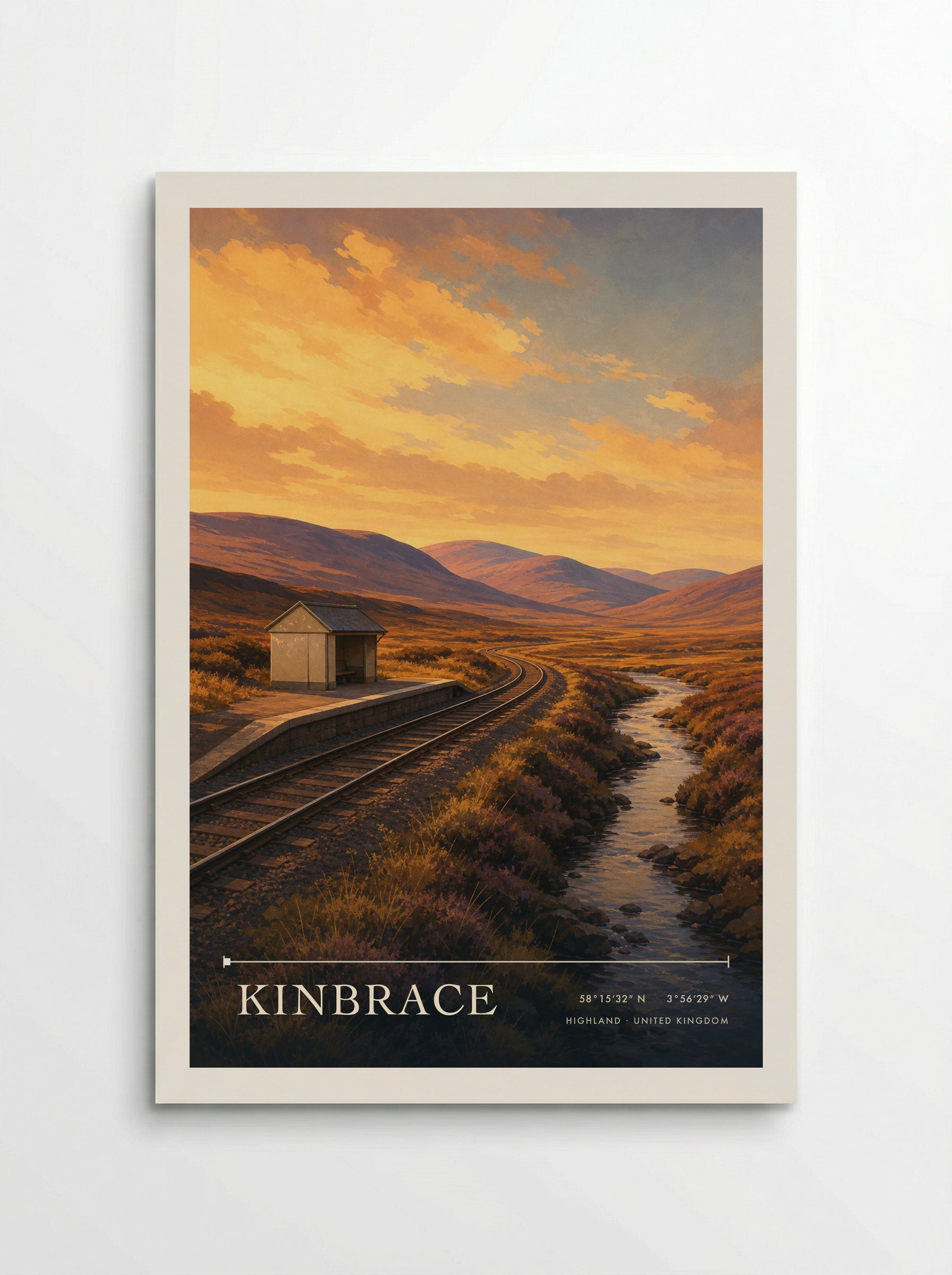 Kinbrace Highland United Kingdom Travel Poster - Poster