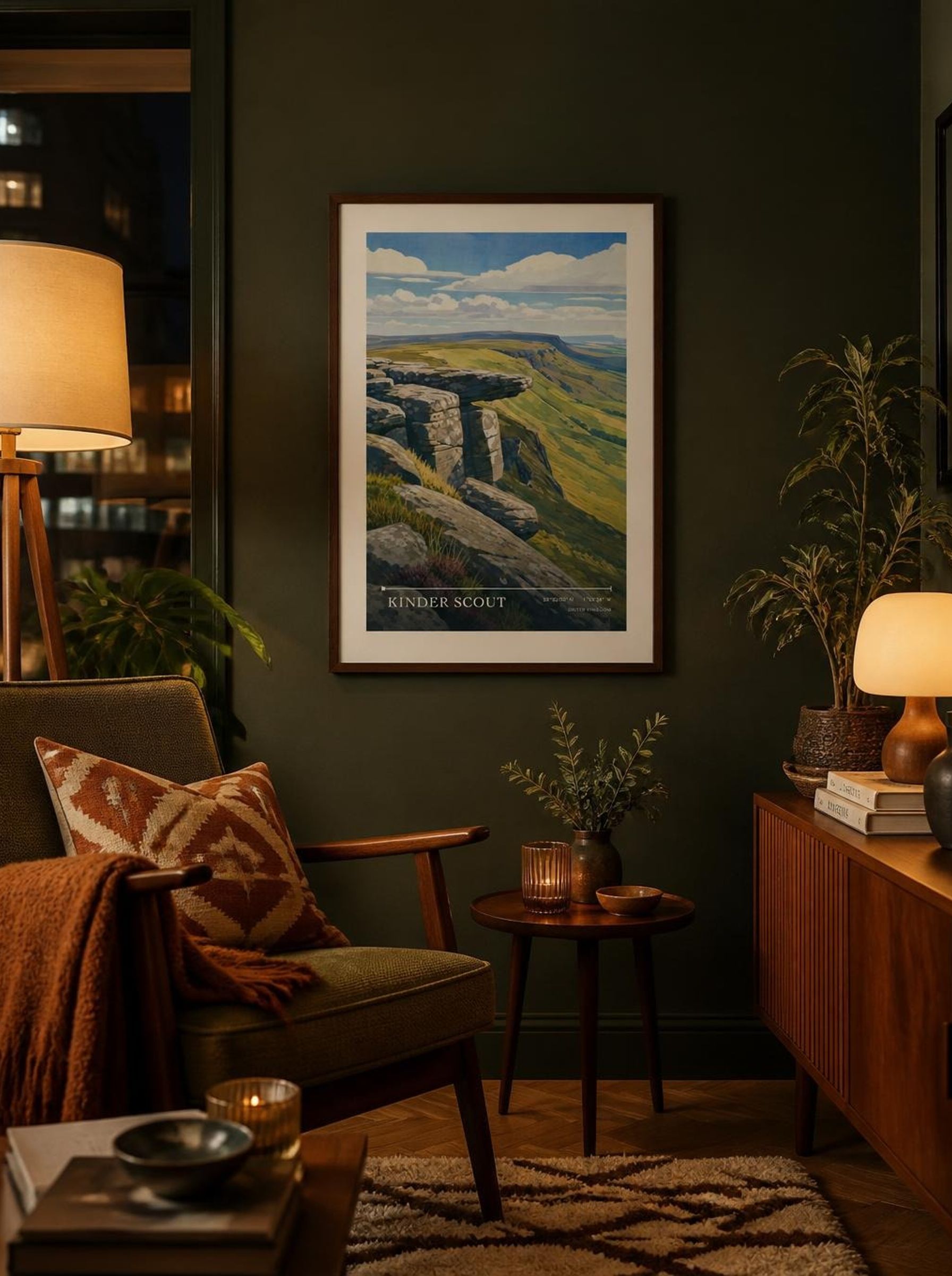 Kinder Scout United Kingdom Travel Poster - Lifestyle