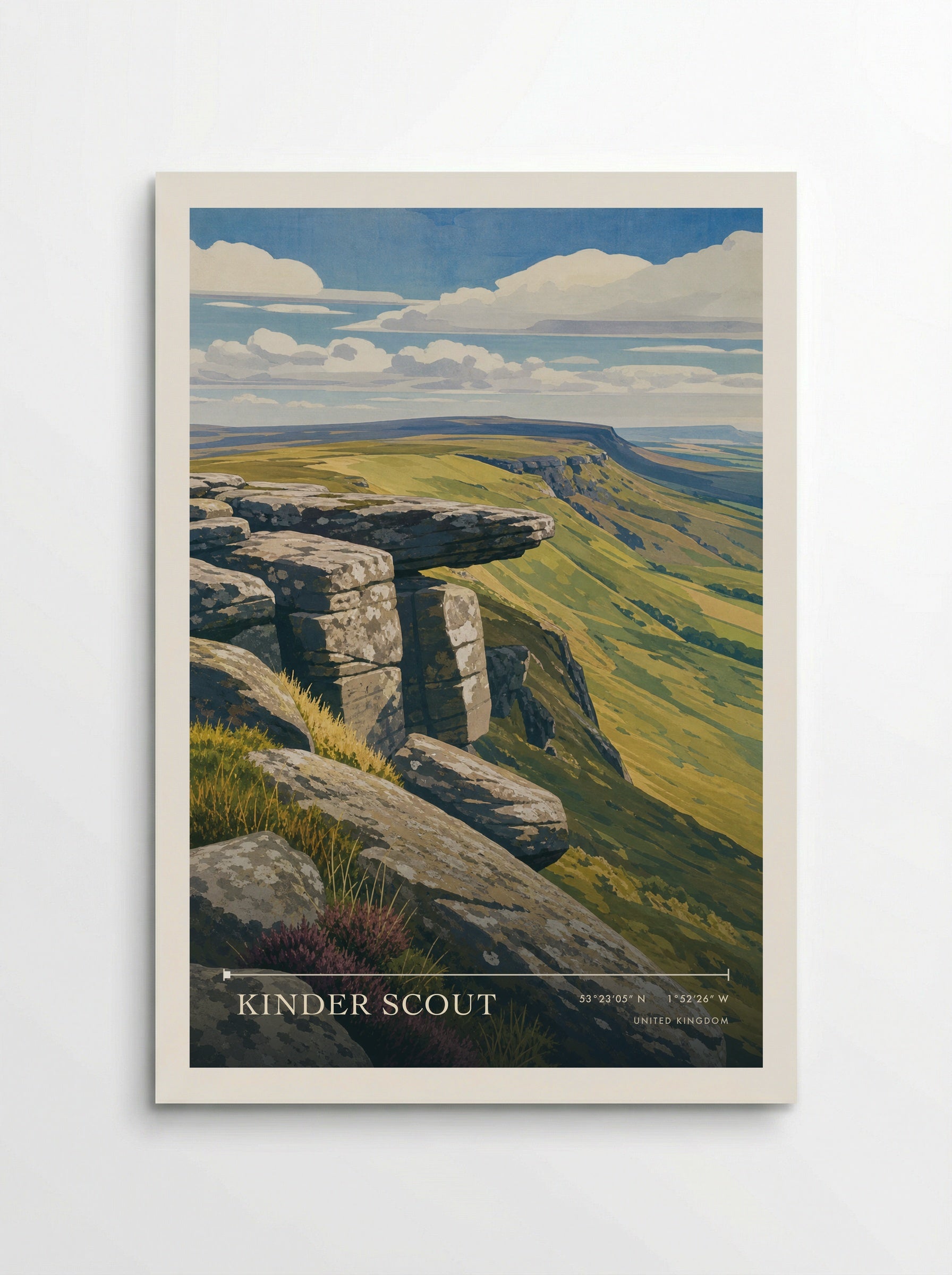 Kinder Scout United Kingdom Travel Poster - Poster