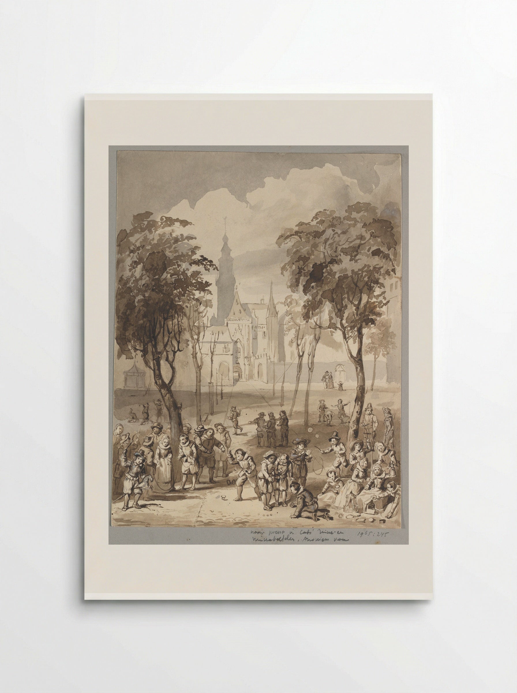 Kinderspelen op het Abdijplein in Middelburg - Johann Wilhelm Kaiser (I) - Poster