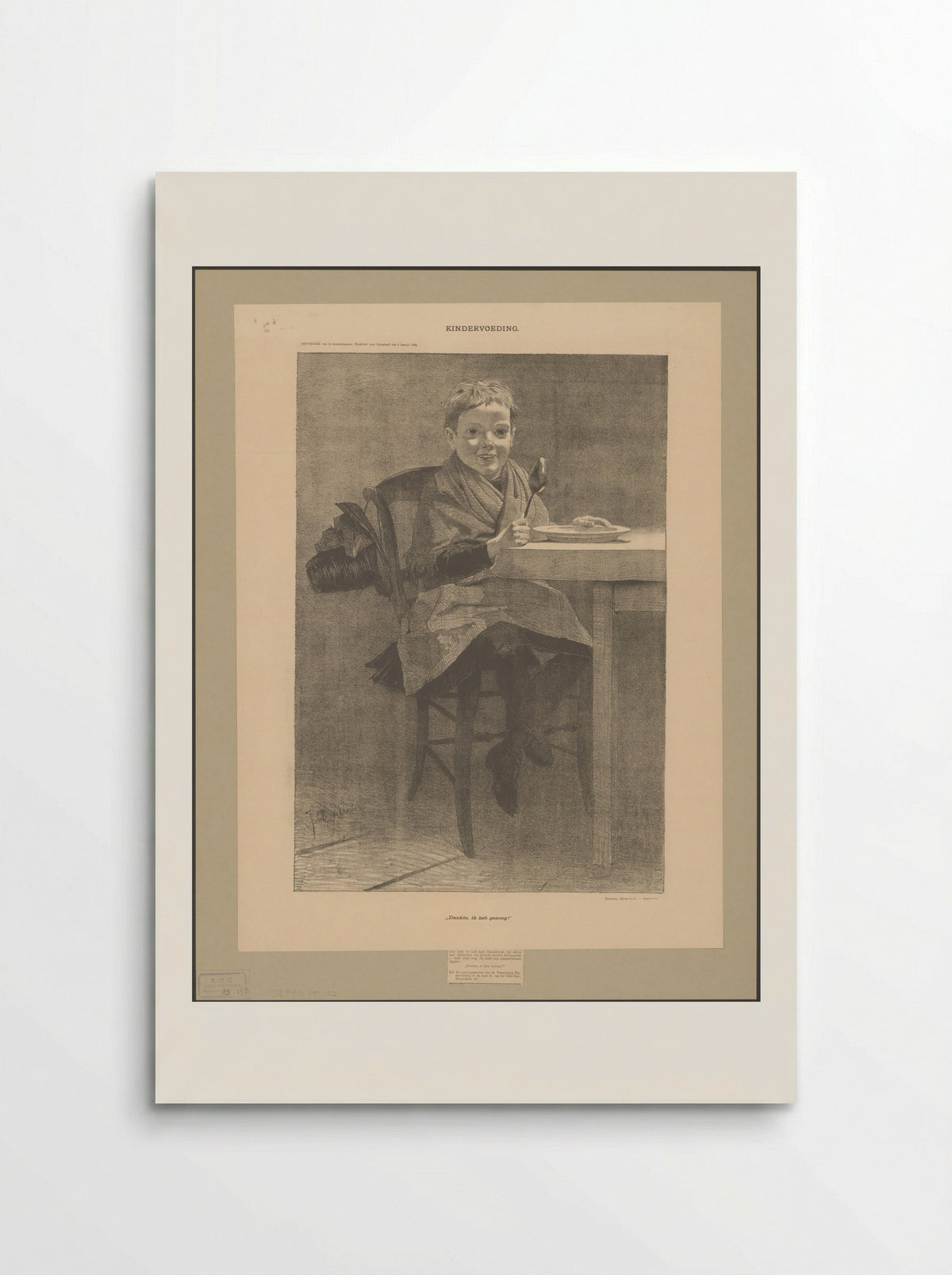 Kindervoeding / "Dankie, ik heb genoeg!" - Johan Braakensiek - Poster