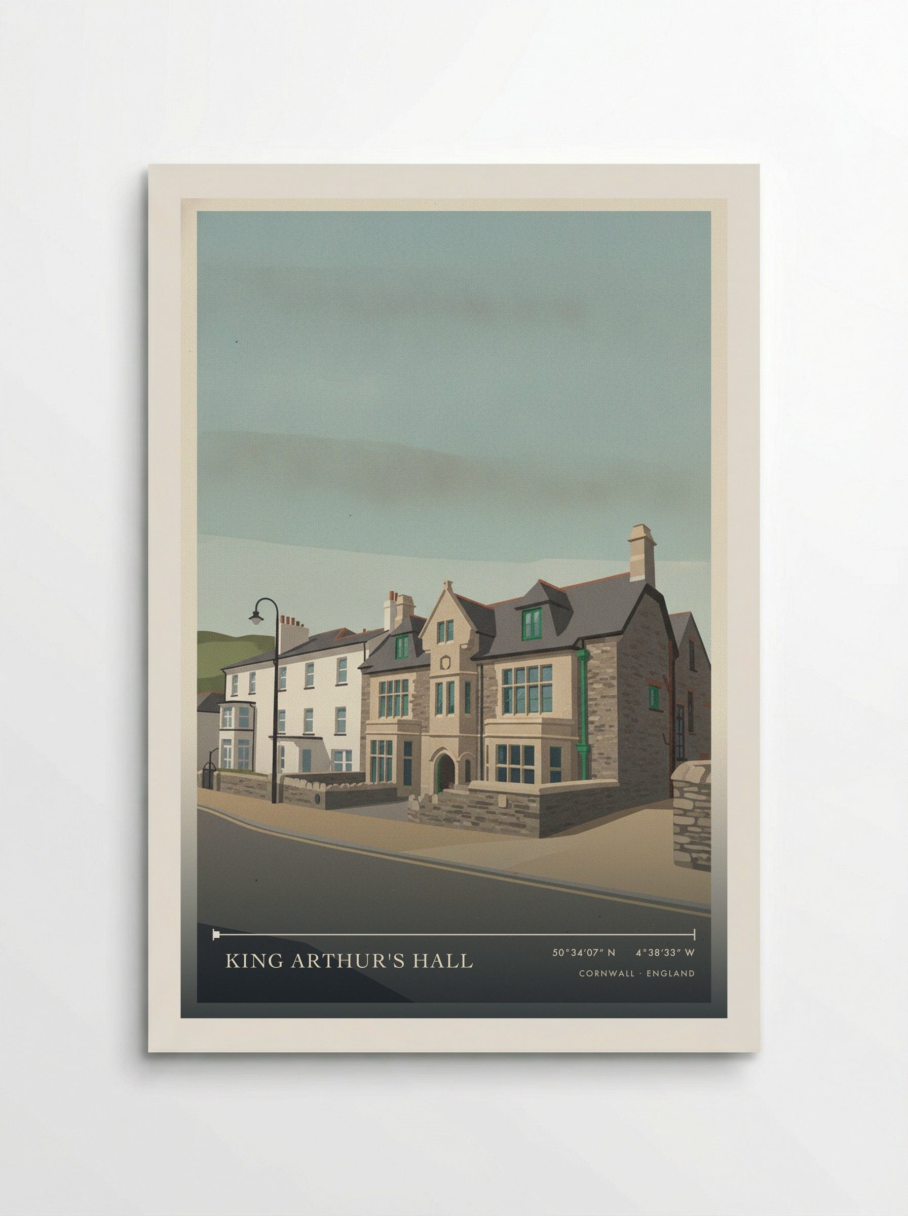 King Arthur's Hall Cornwall England Travel Poster - Poster