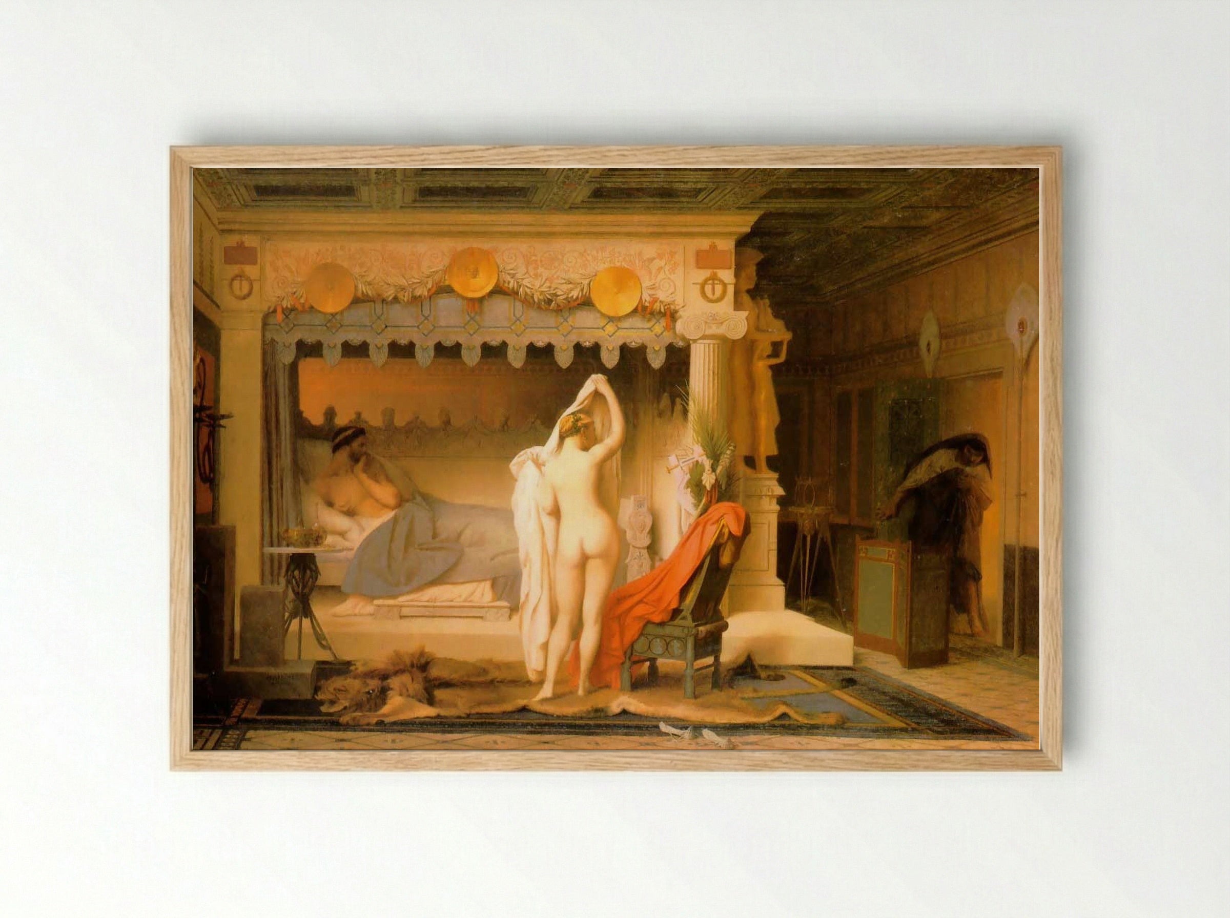 King Candaules - Jean-Leon Gerome - Framed Print Wood