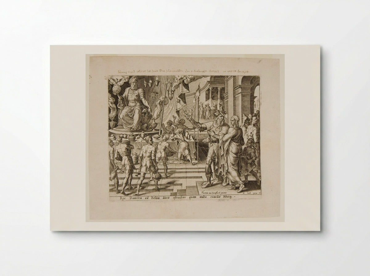 King Cyrus and the Priests Show Baal to Daniel - Philips Galle - Poster