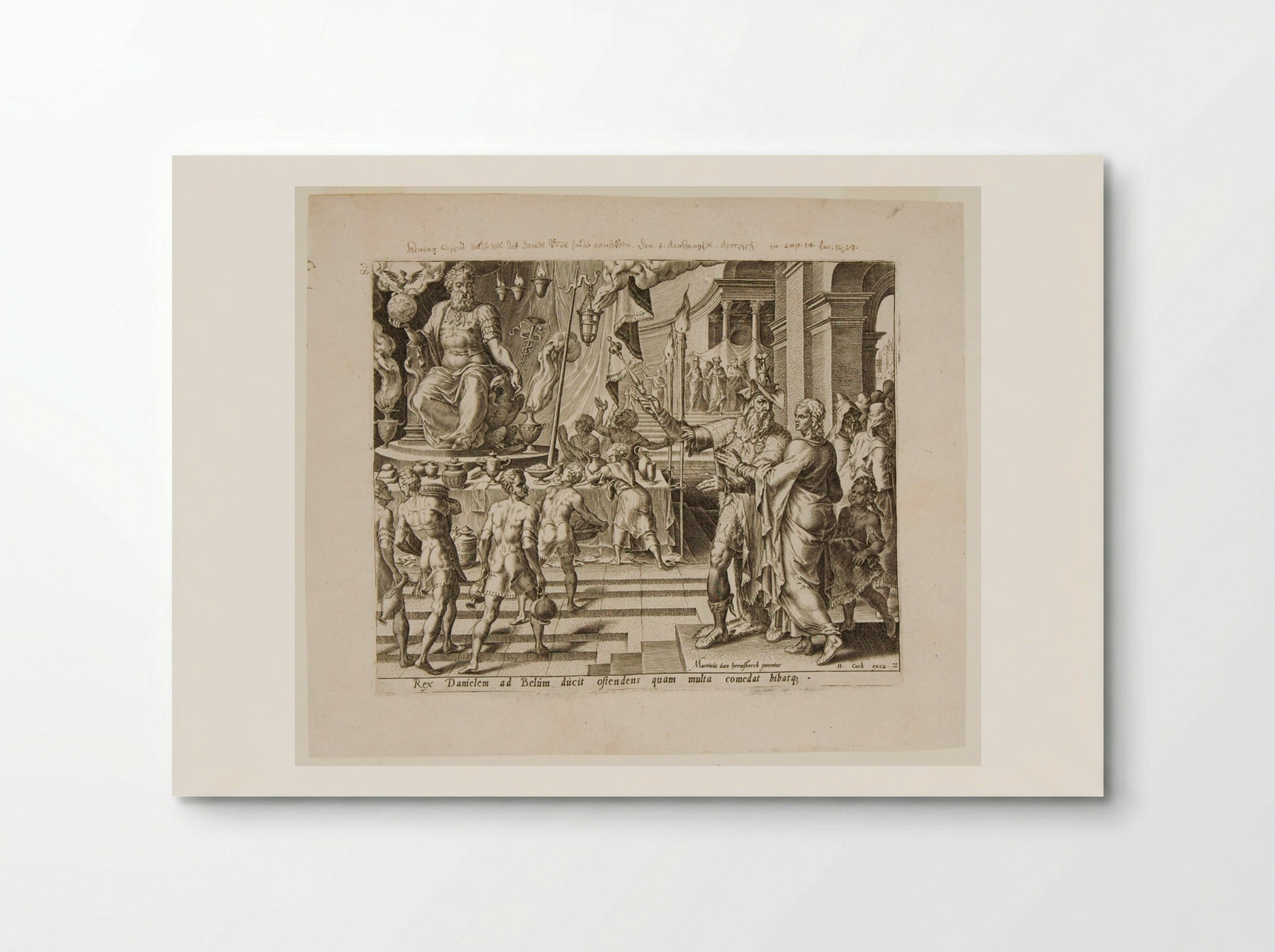 King Cyrus and the Priests Show Baal to Daniel - Philips Galle - Poster