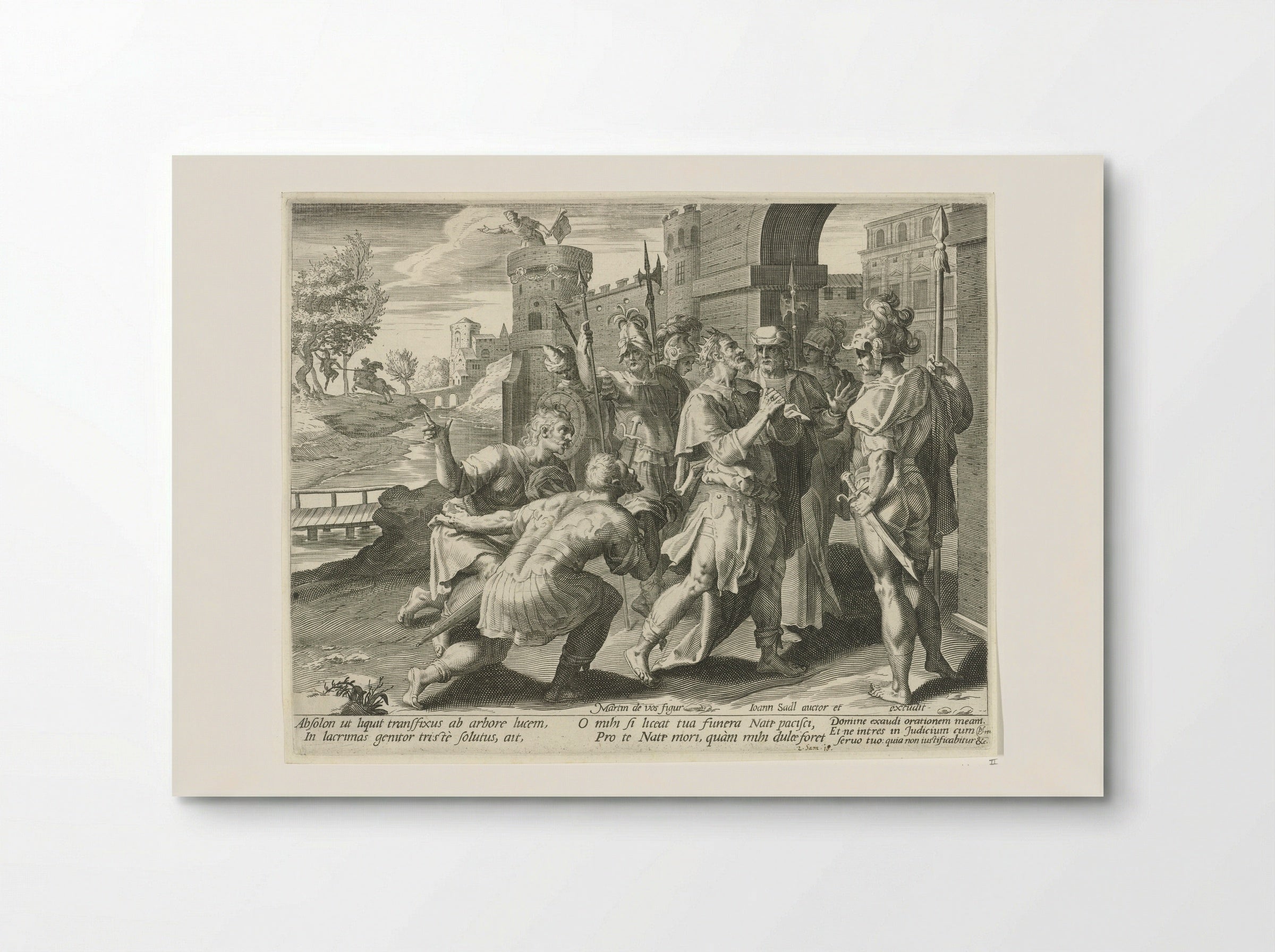 King David Learns of the Death of Absalom - Aegidius Sadeler (II) - Poster