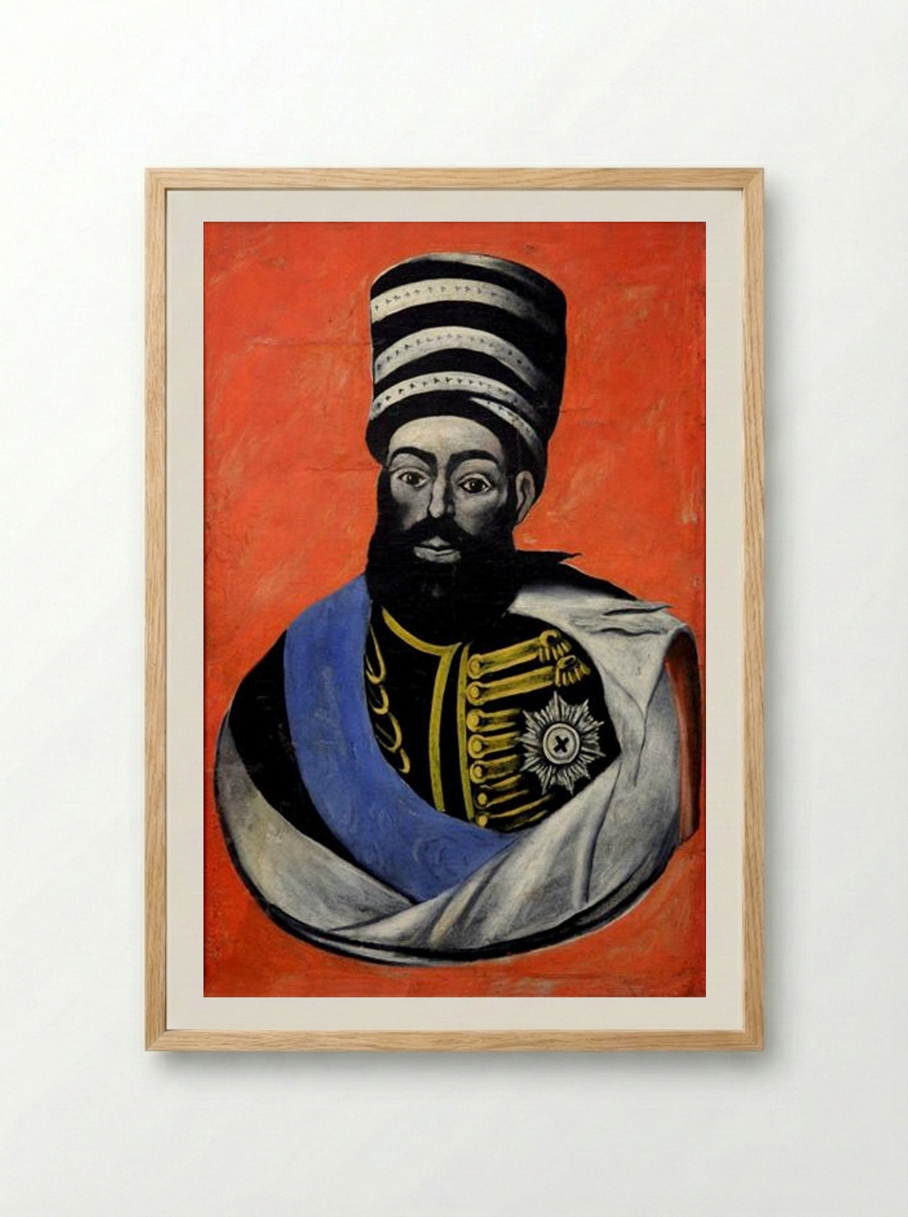 King Erekle II of Georgia - Niko Pirosmani - Framed Print Wood