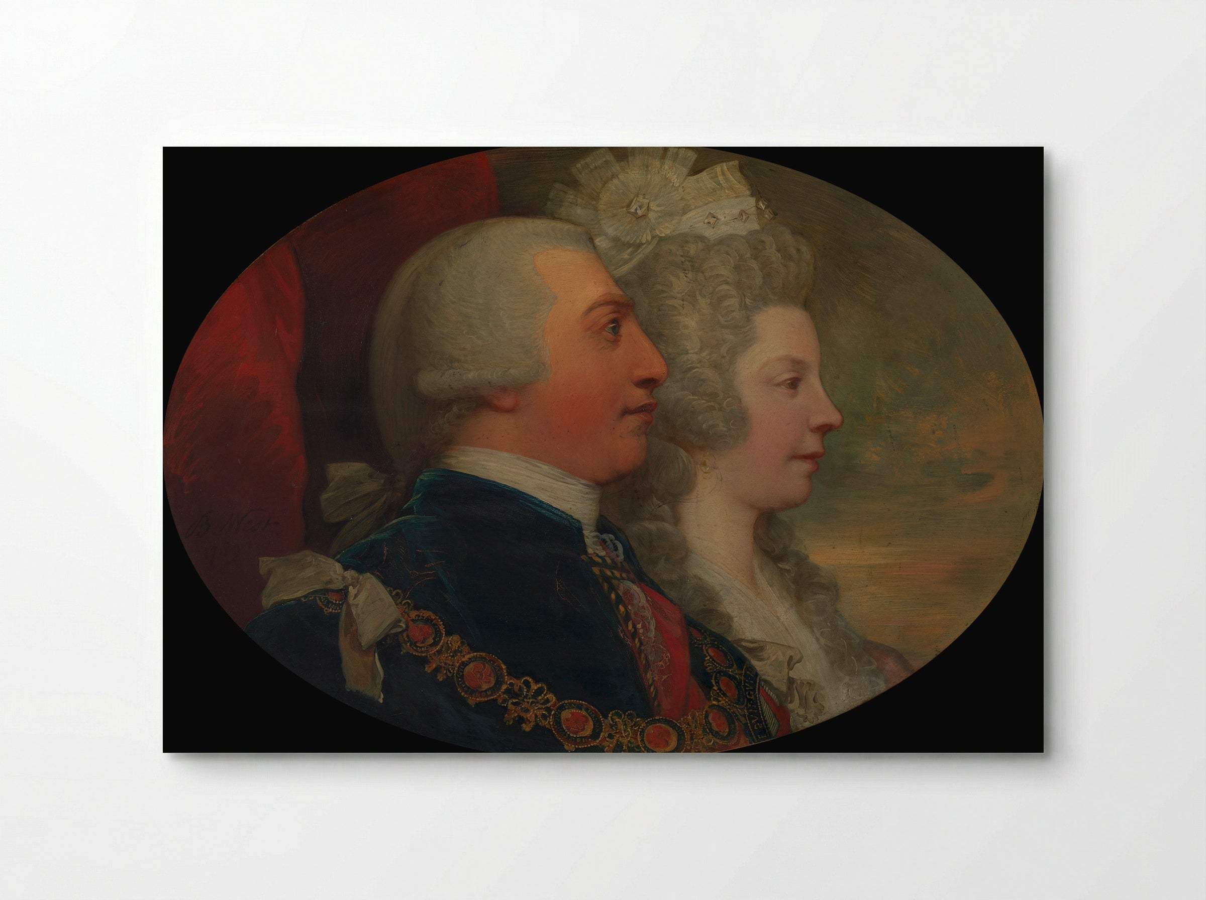 King George III and Queen Charlotte - Benjamin West - Poster
