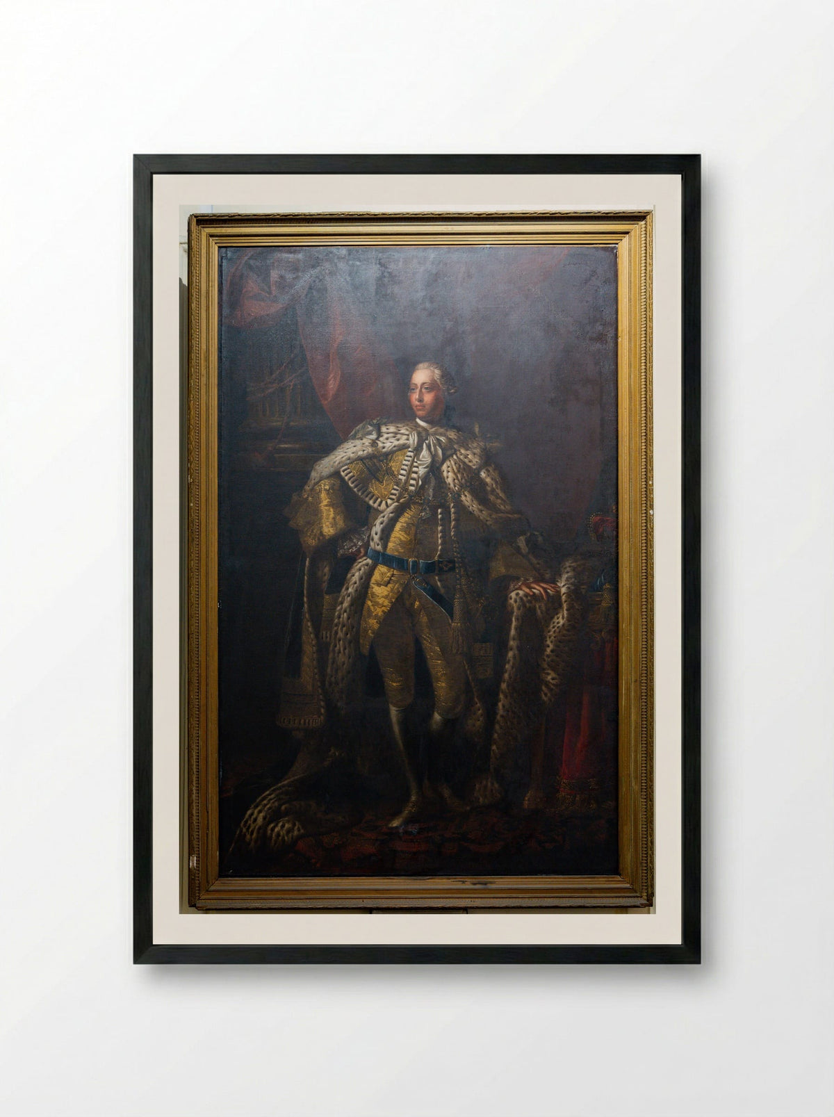 King George III - Allan Ramsay - Framed Print Black