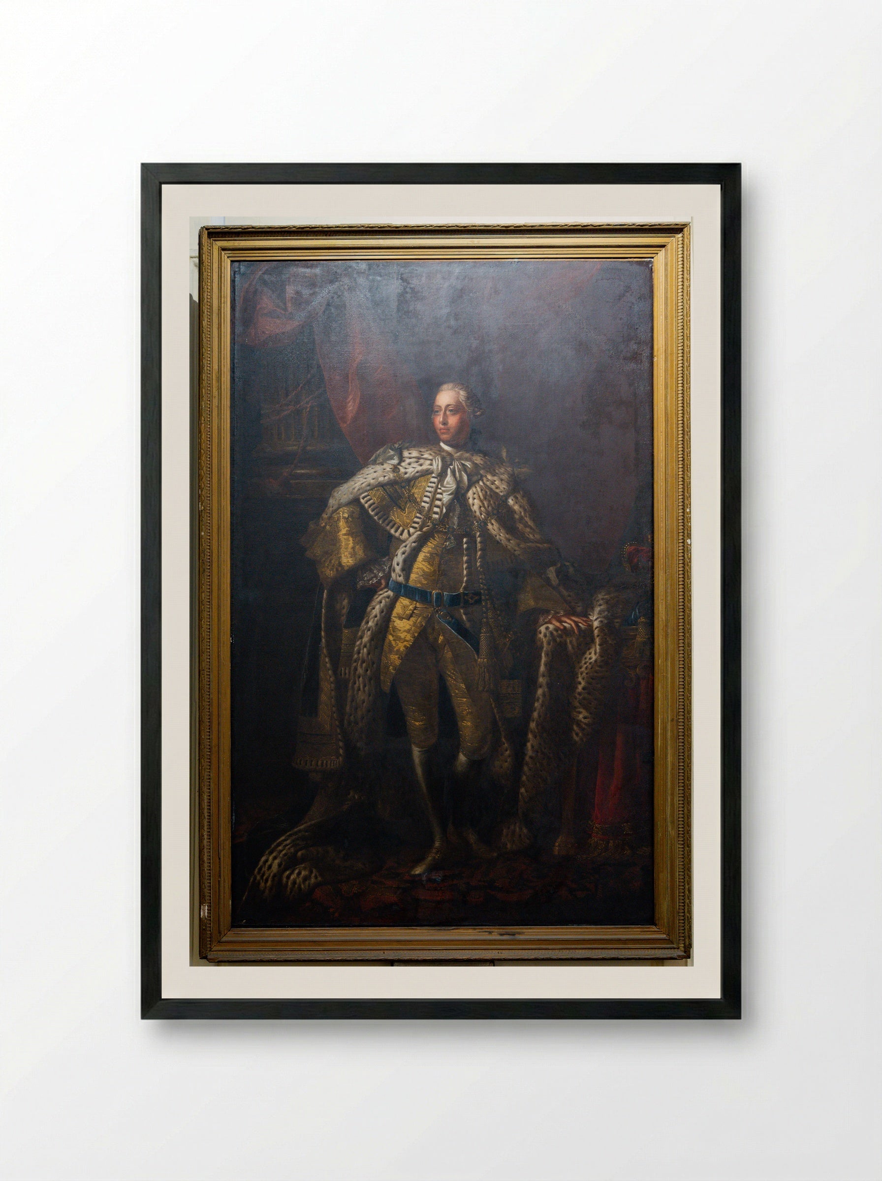 King George III - Allan Ramsay - Framed Print Black