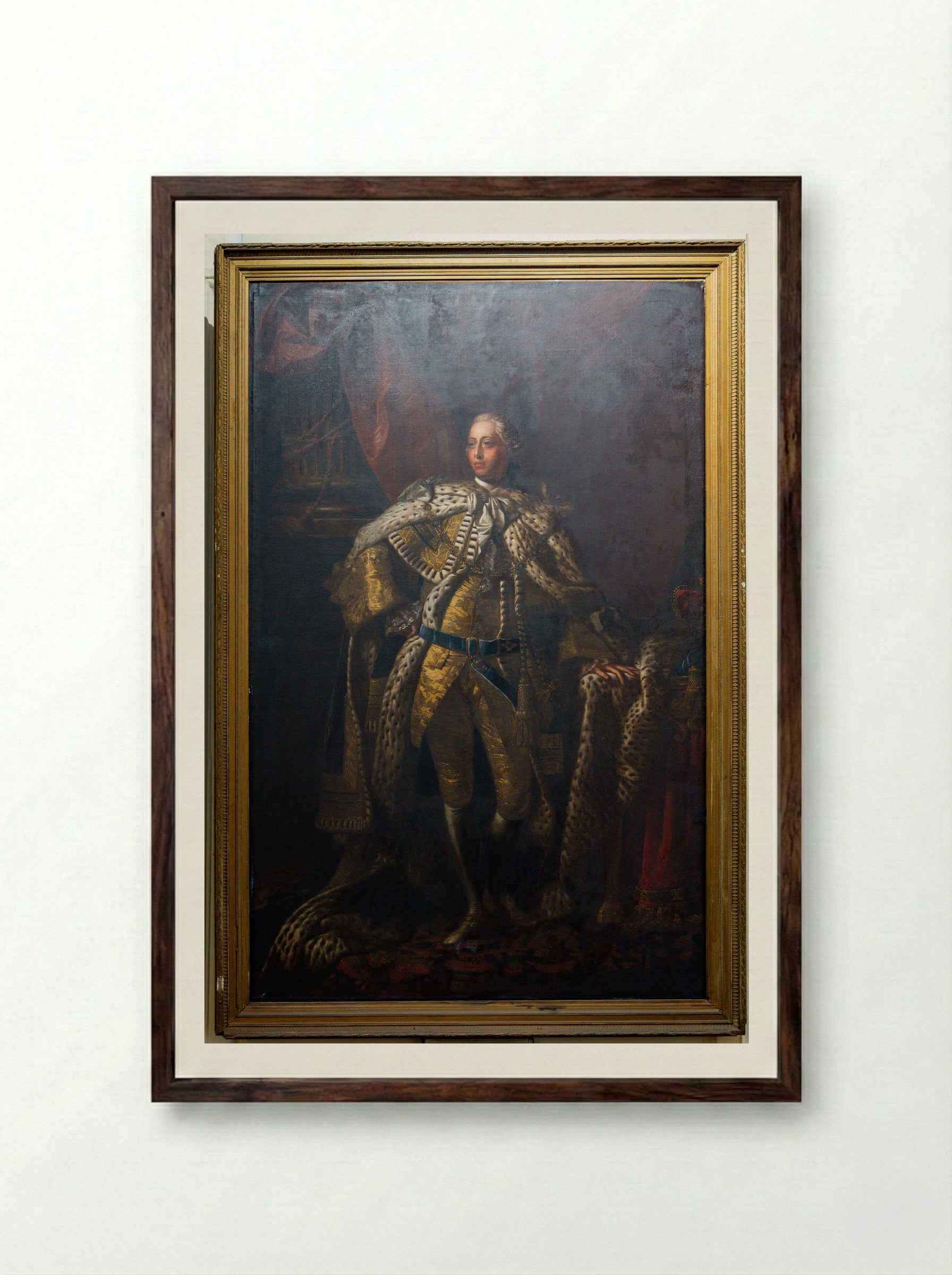 King George III - Allan Ramsay - Framed Print Dark Wood