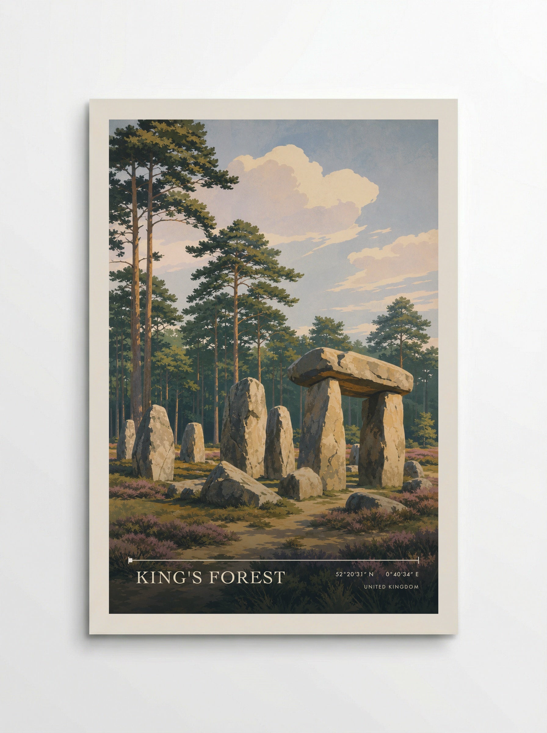 King's Forest United Kingdom Travel Poster - Poster