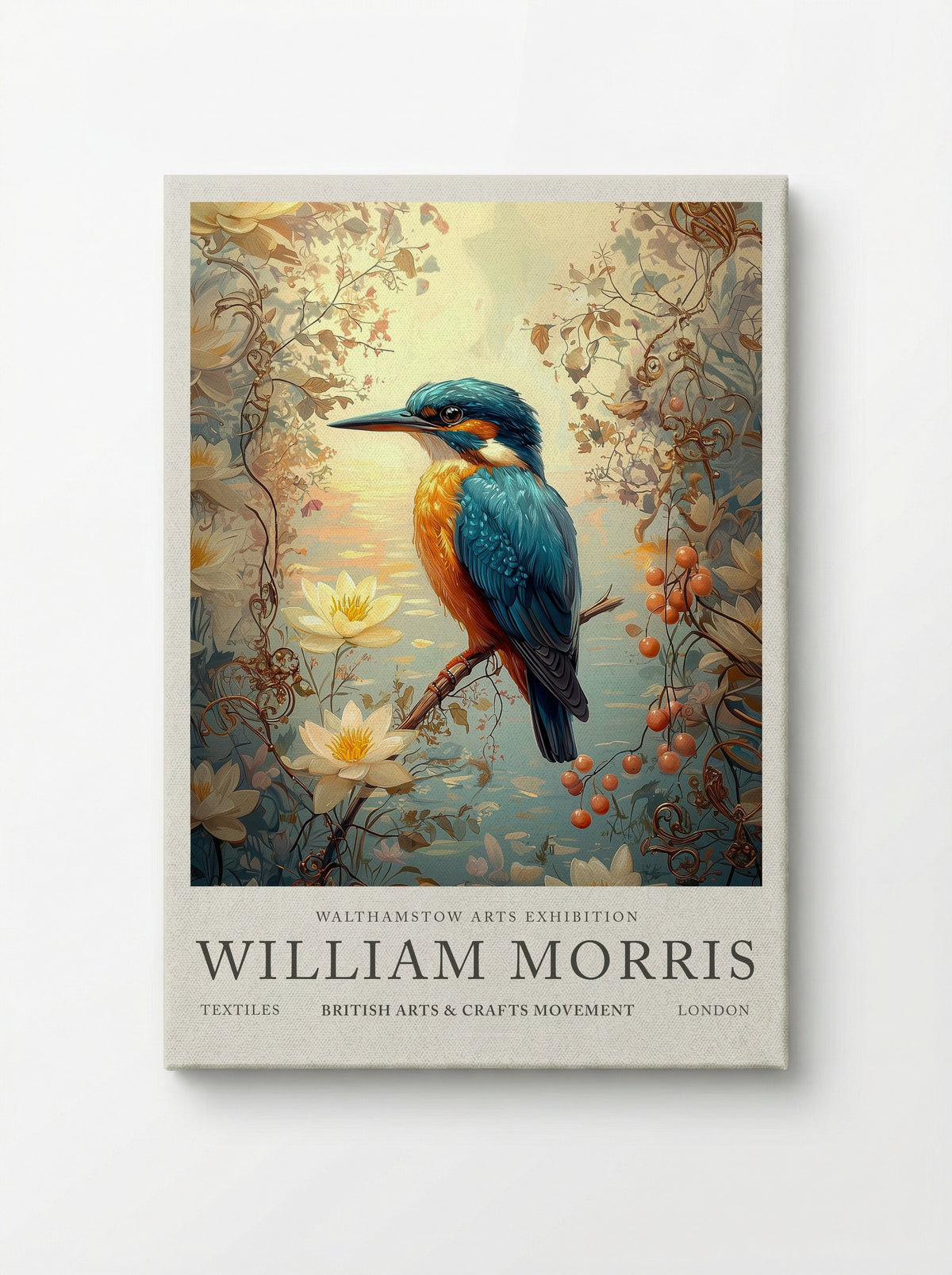 Kingfisher Calm - William Morris - Canvas