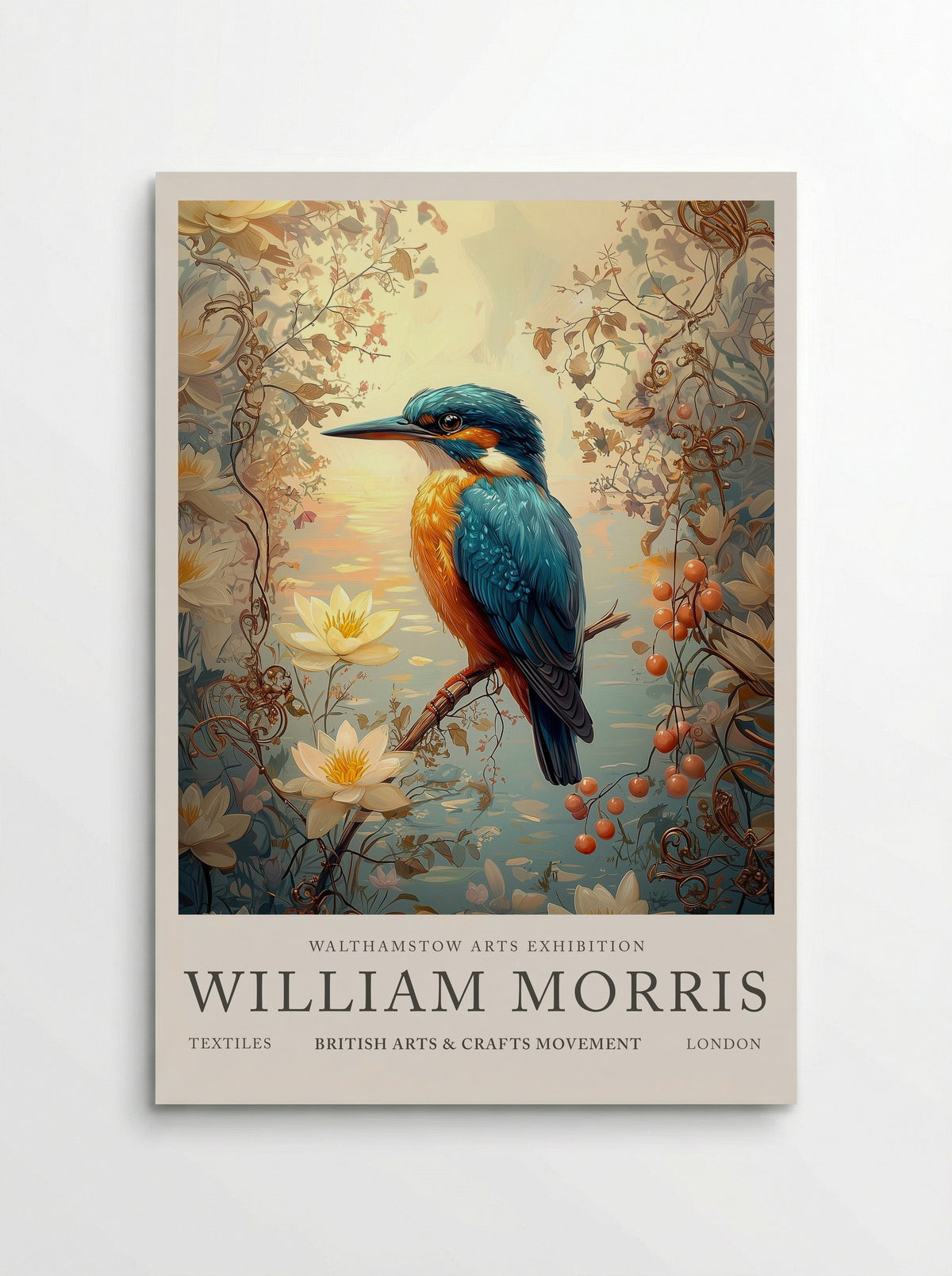 Kingfisher Calm - William Morris - Poster