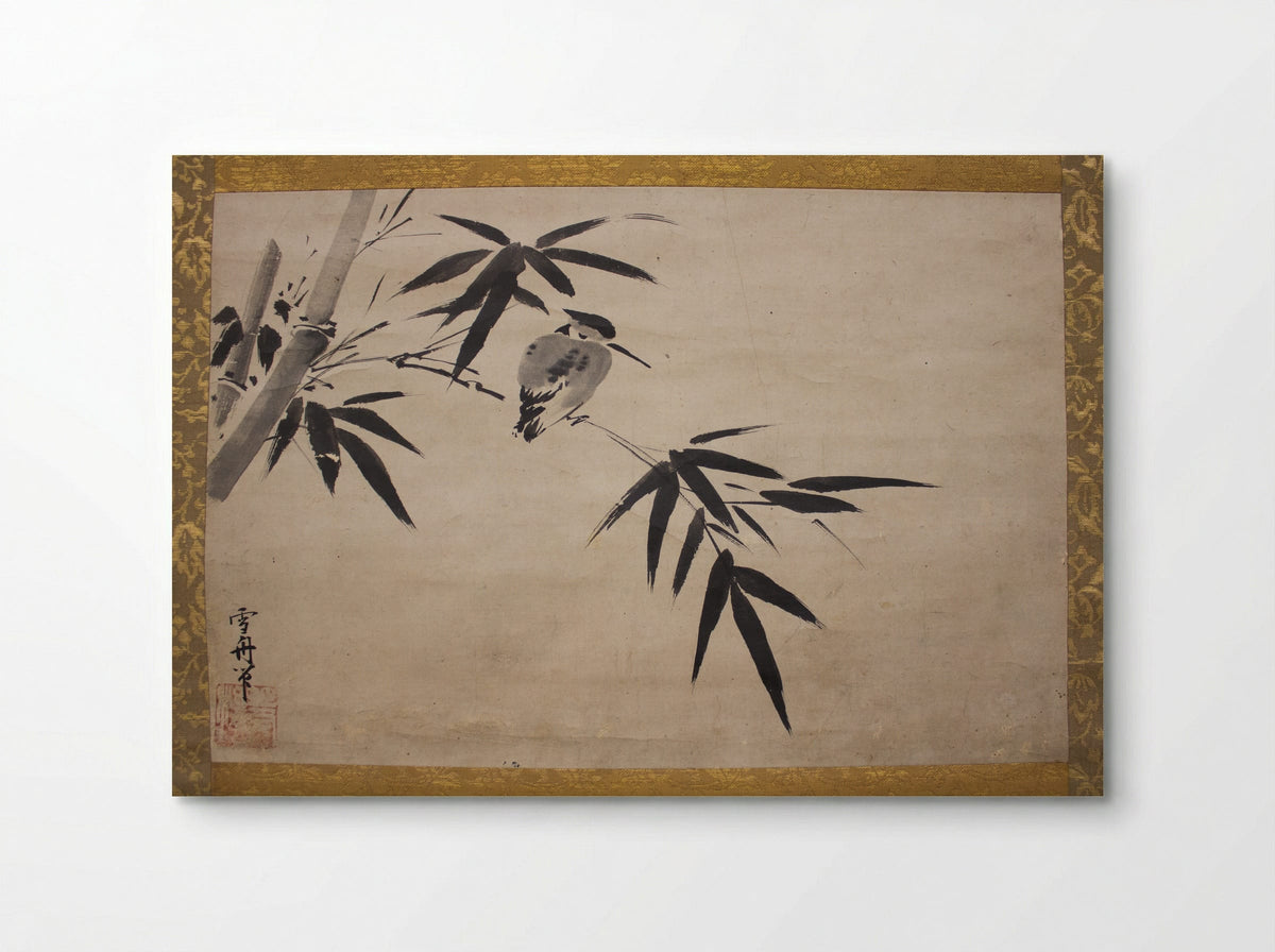 Kingfisher and Bamboo - Sesshū Tōyō - Poster