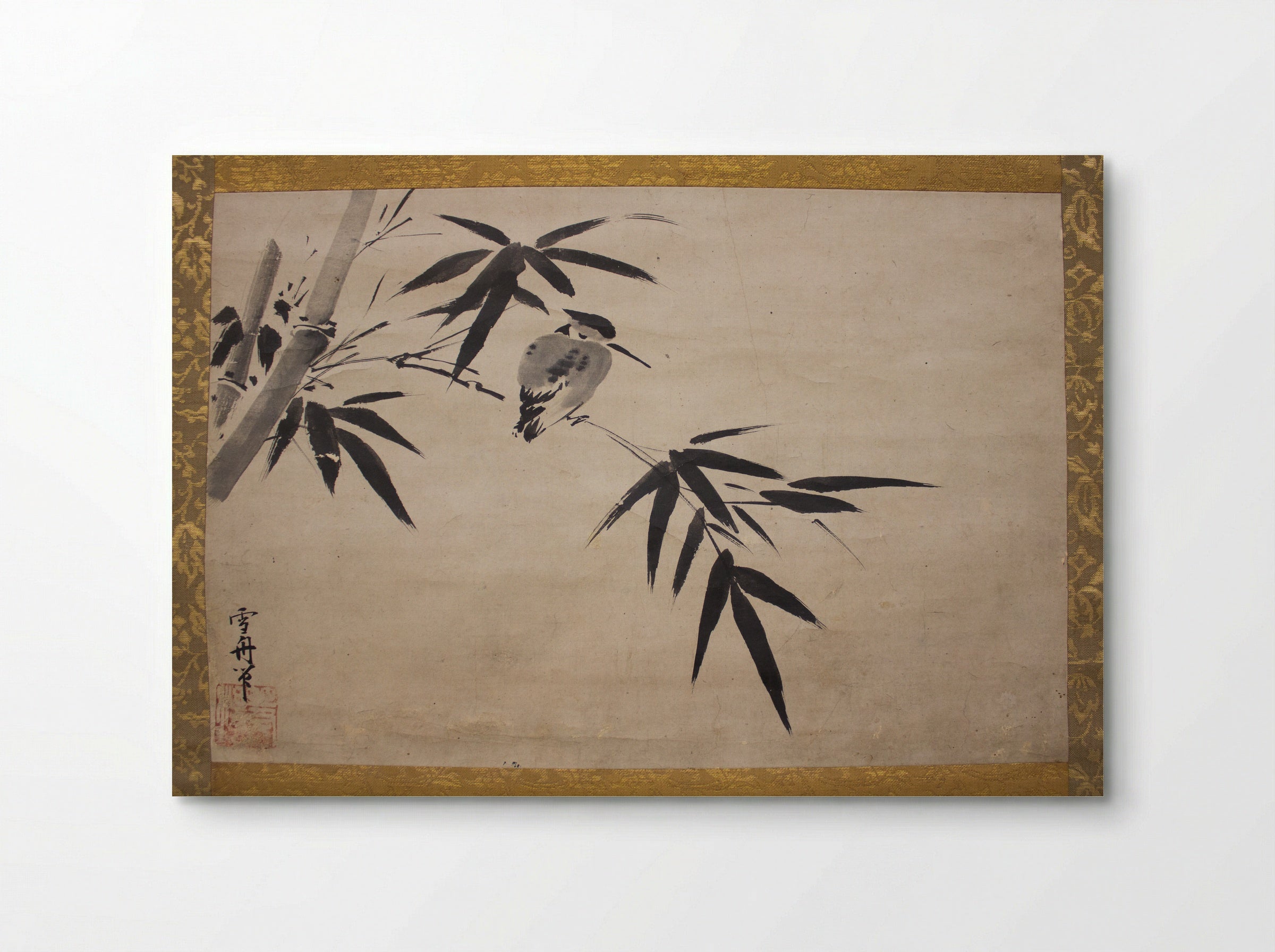 Kingfisher and Bamboo - Sesshū Tōyō - Poster