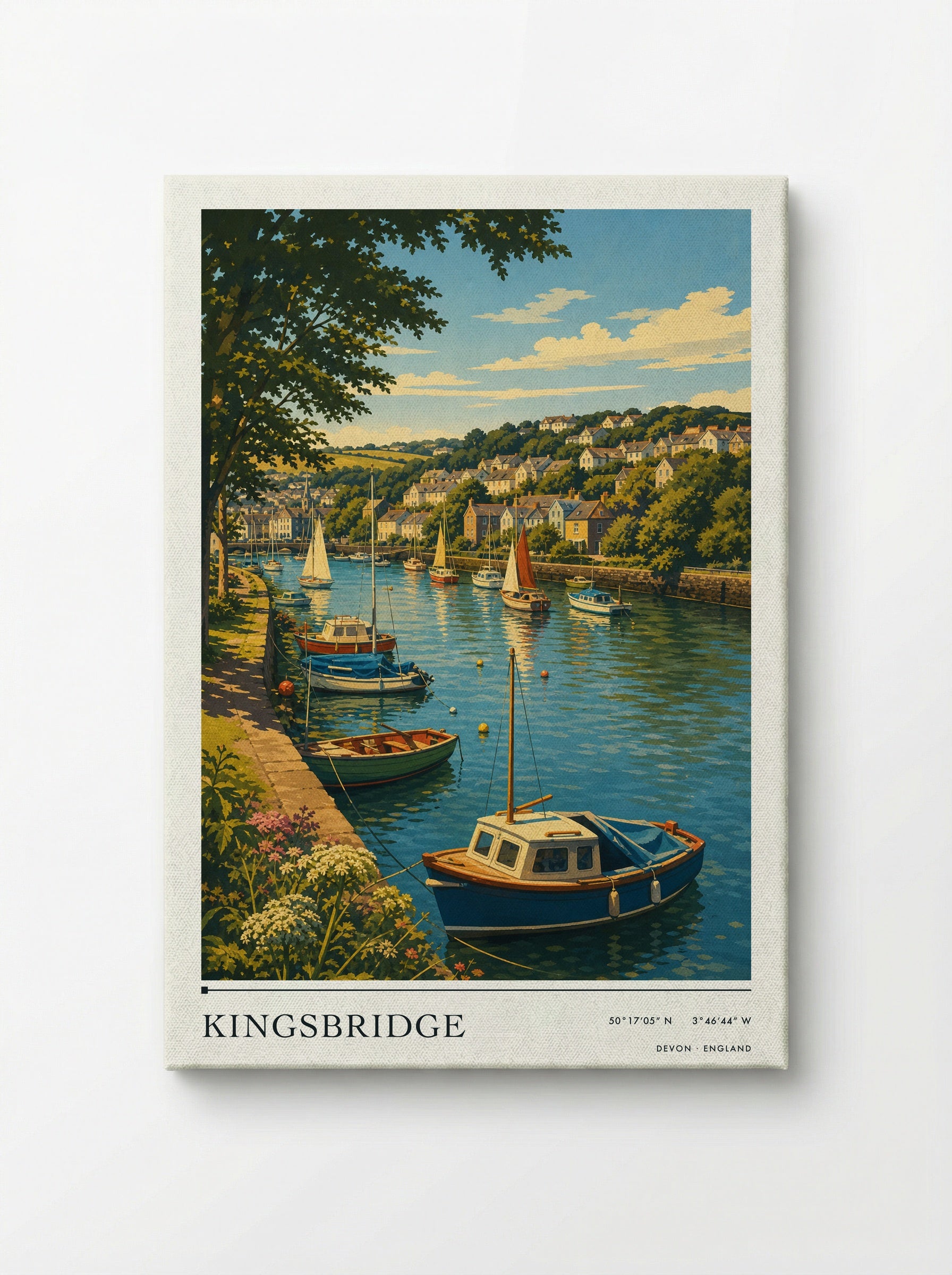 Kingsbridge Devon England Travel Poster - Canvas
