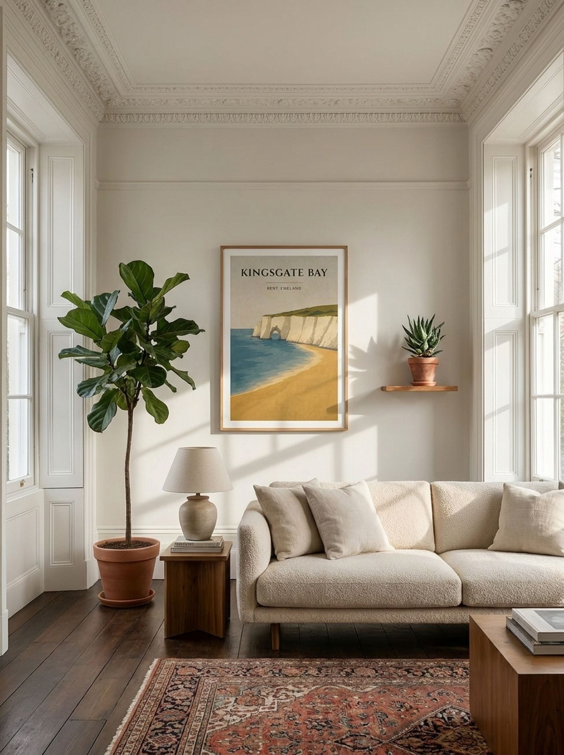 Kingsgate Bay Kent Travel Poster - Lifestyle