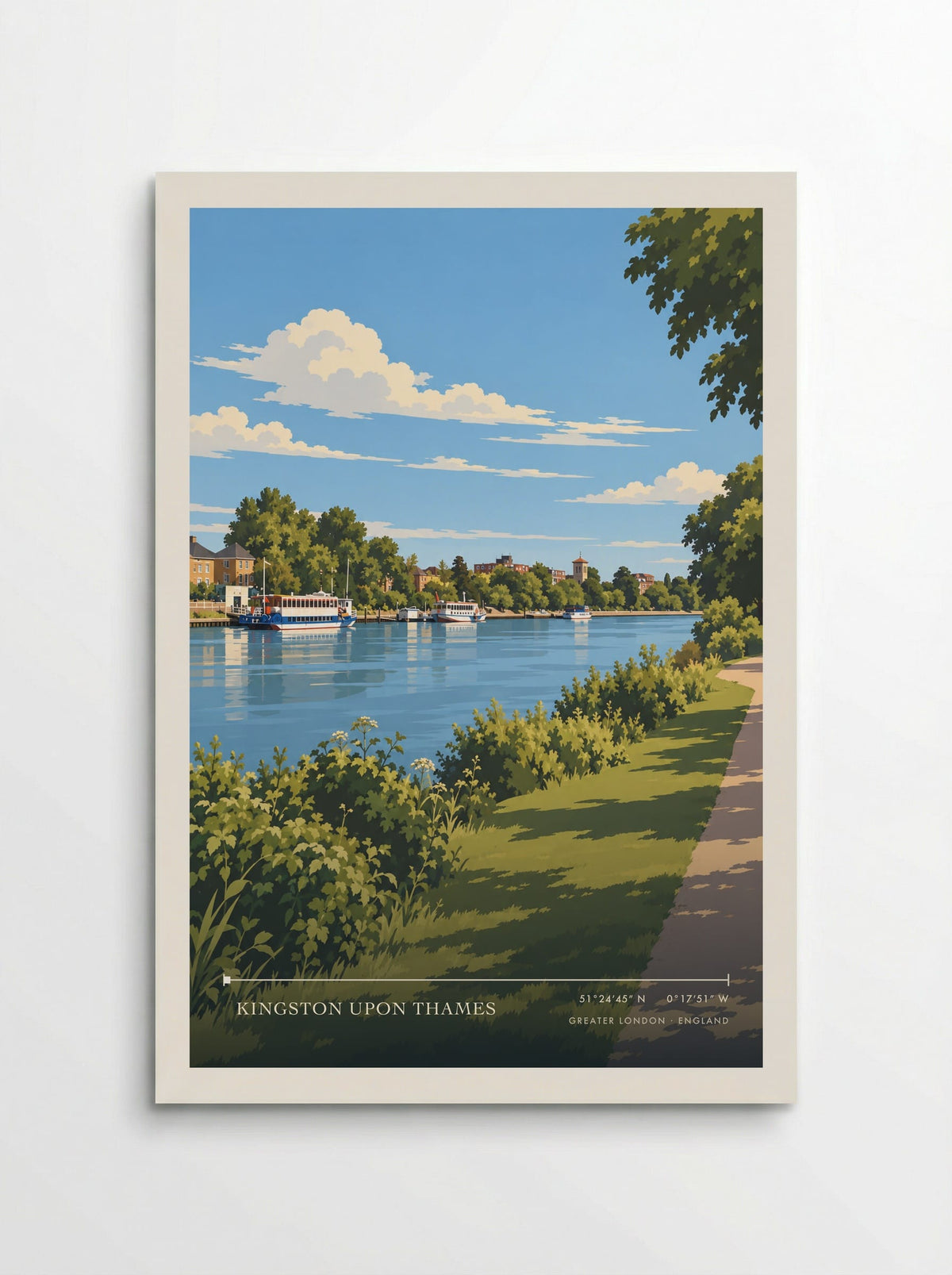 Kingston upon Thames, Greater London | Travel Poster - Poster