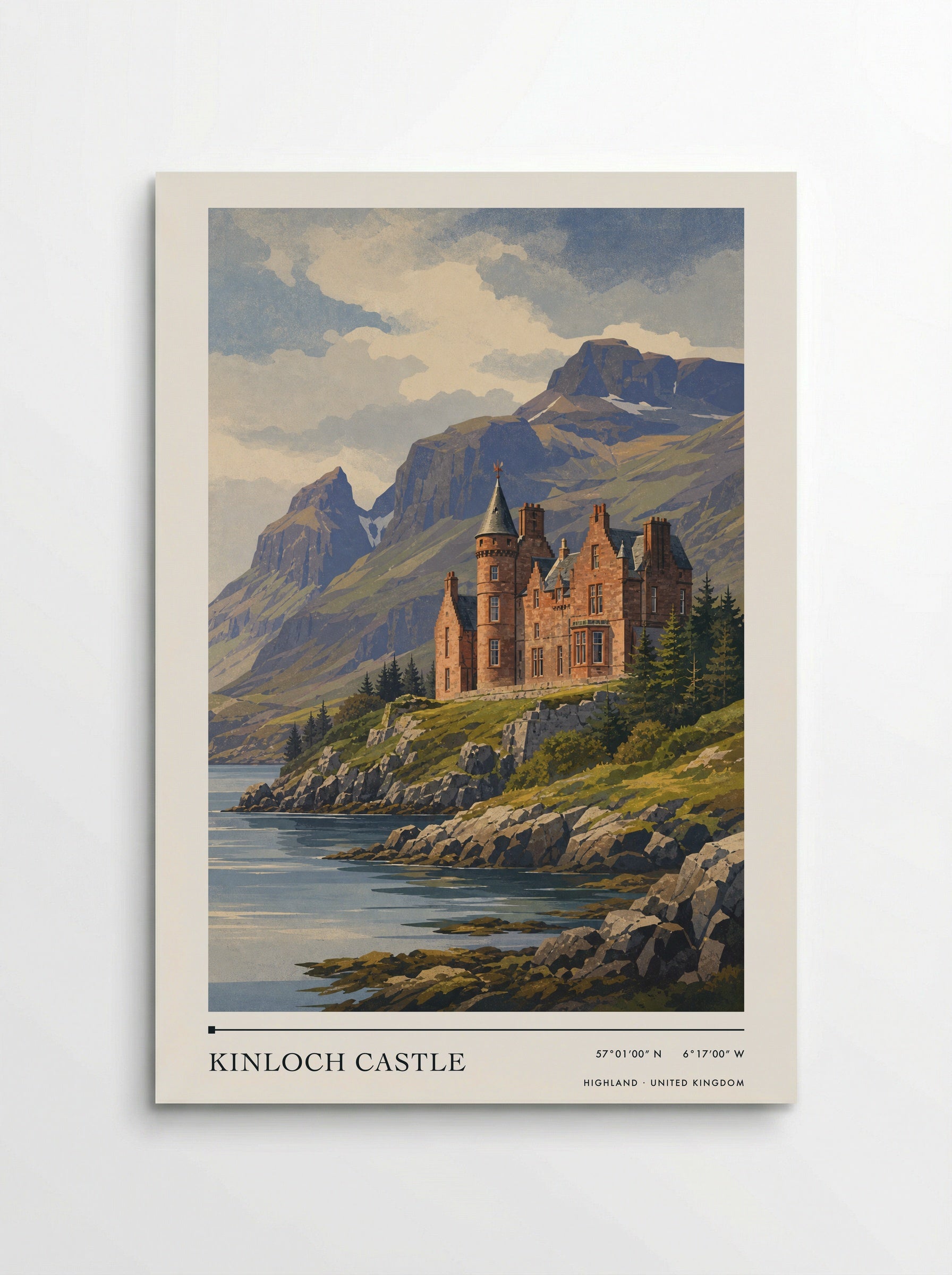 Kinloch Castle Highland United Kingdom Travel Poster - Poster