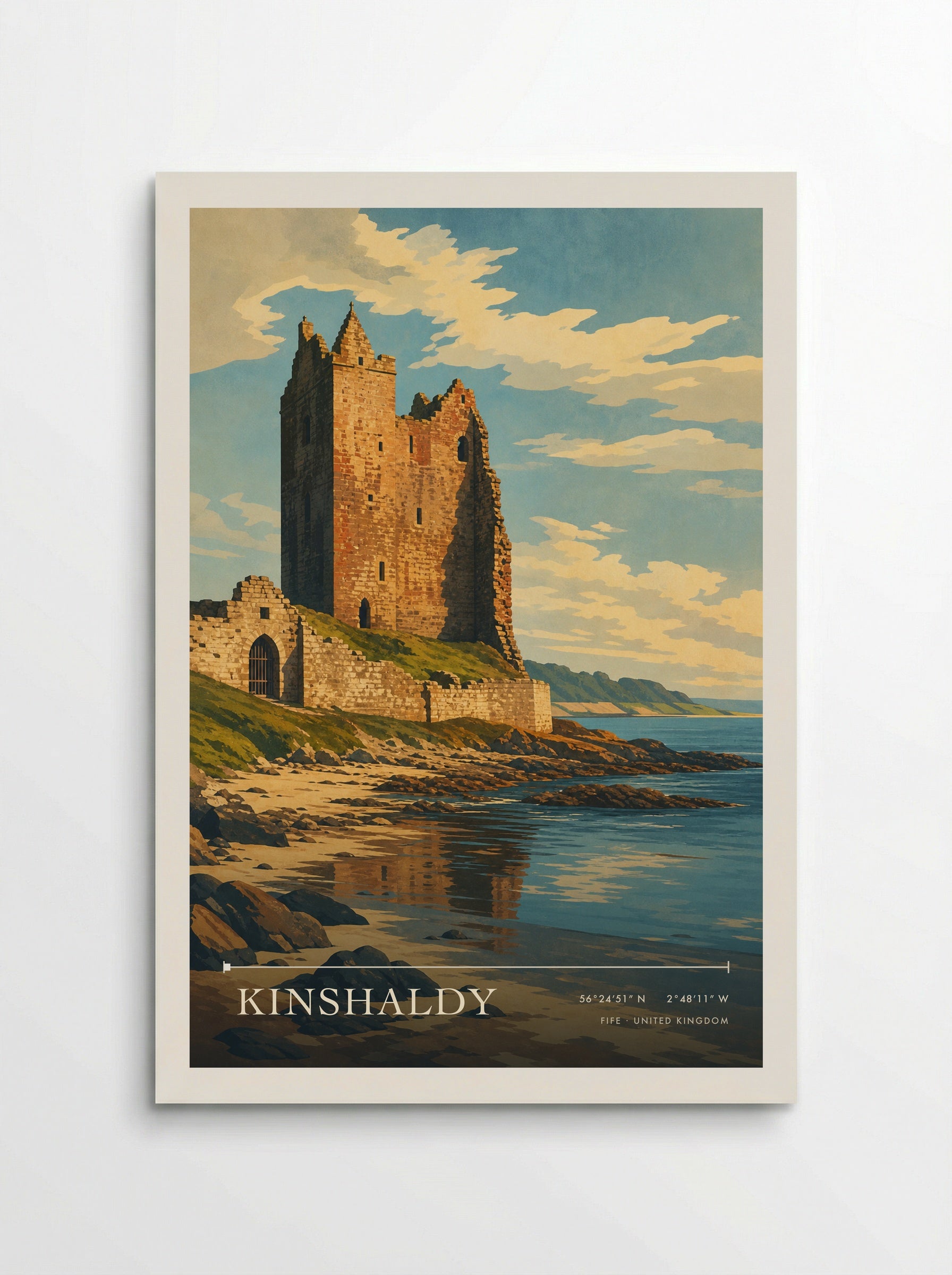 Kinshaldy Fife United Kingdom Travel Poster - Poster